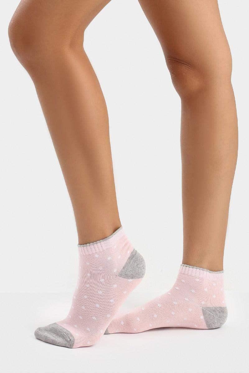 Cotton Ankle Socks - 5 Pairs - Carina - كارينا