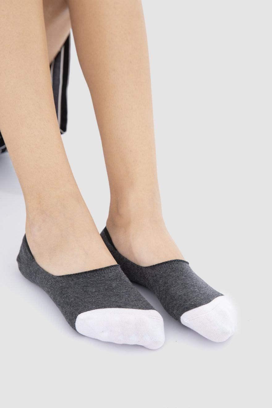 Cotton Invisible Socks - 3 Pairs - Carina - كارينا