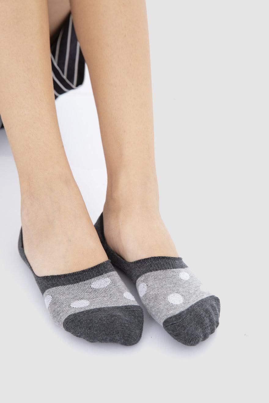 Cotton Invisible Socks - 3 Pairs - Carina - كارينا