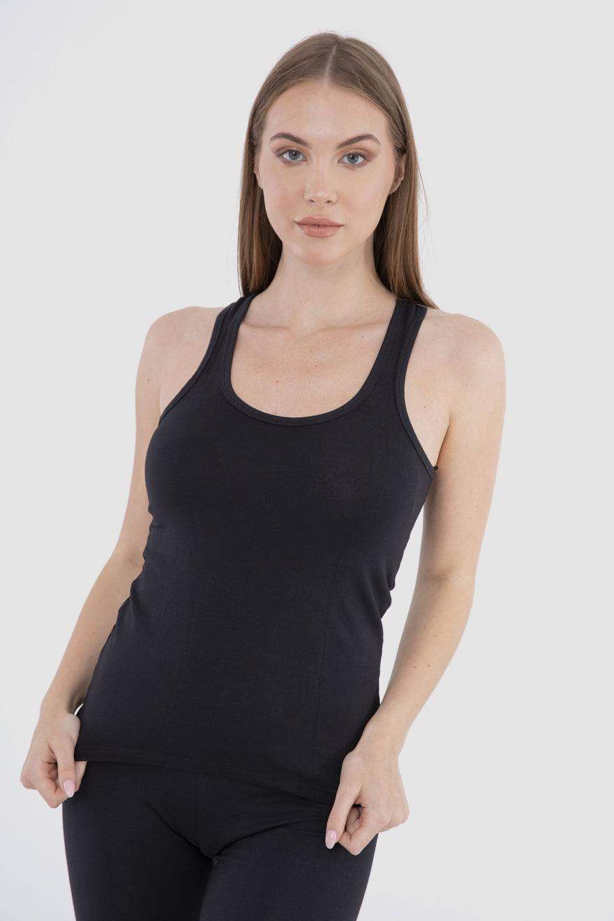 Cotton Race Back Tank Top - Carina - كارينا