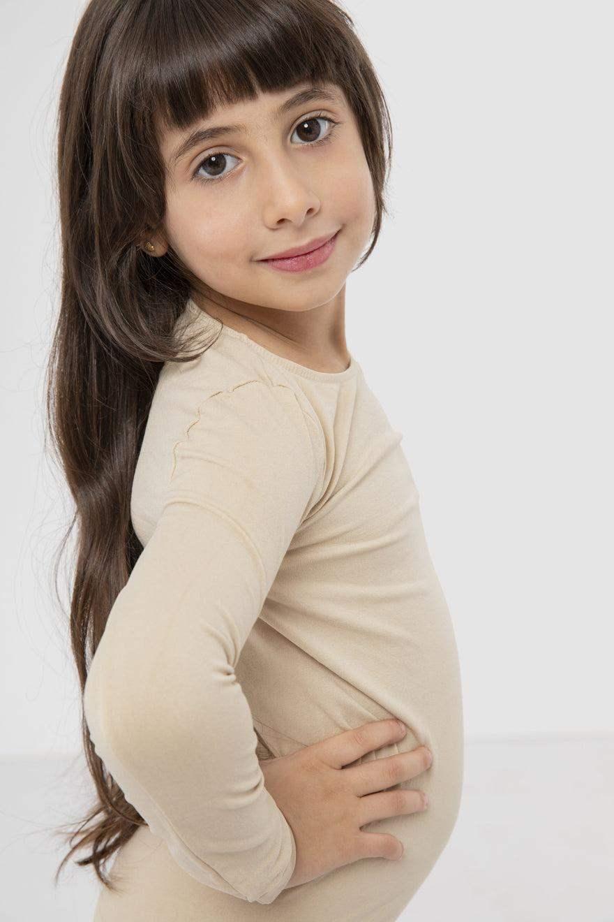 Girls Microfiber Long Sleeves Top Classic Girly-N - Carina - كارينا