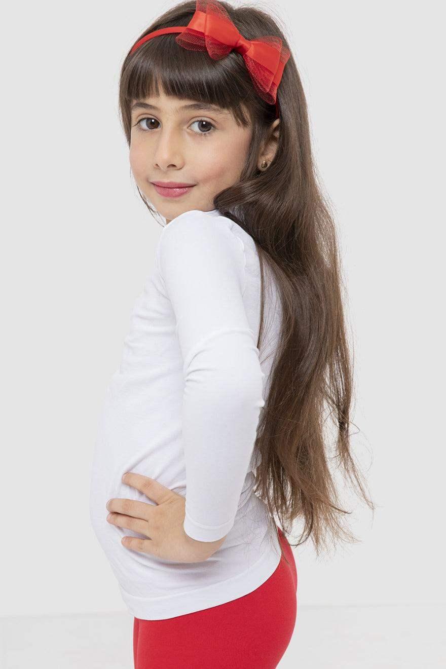 Girls Microfiber Long Sleeves Top Classic Girly-N - Carina - كارينا
