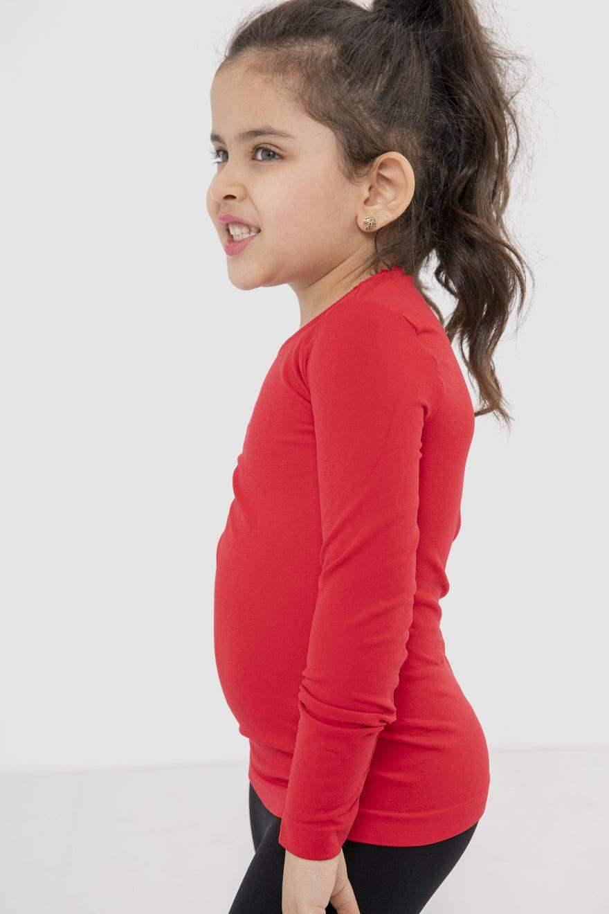 Girls Microfiber Long Sleeves Top Classic Girly-N - Carina - كارينا