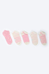 Girly Cotton Ankle Socks - 5 Pairs - Carina - كارينا