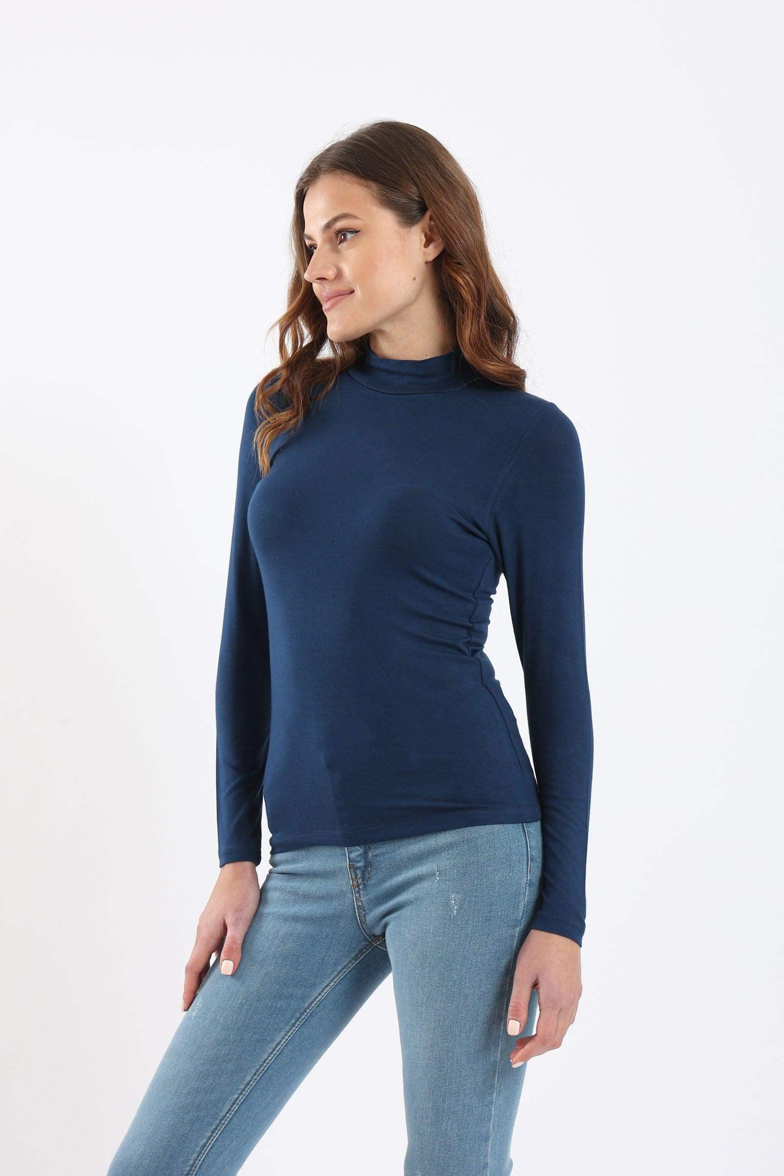 High Neck Long Sleeve Top - Carina - كارينا