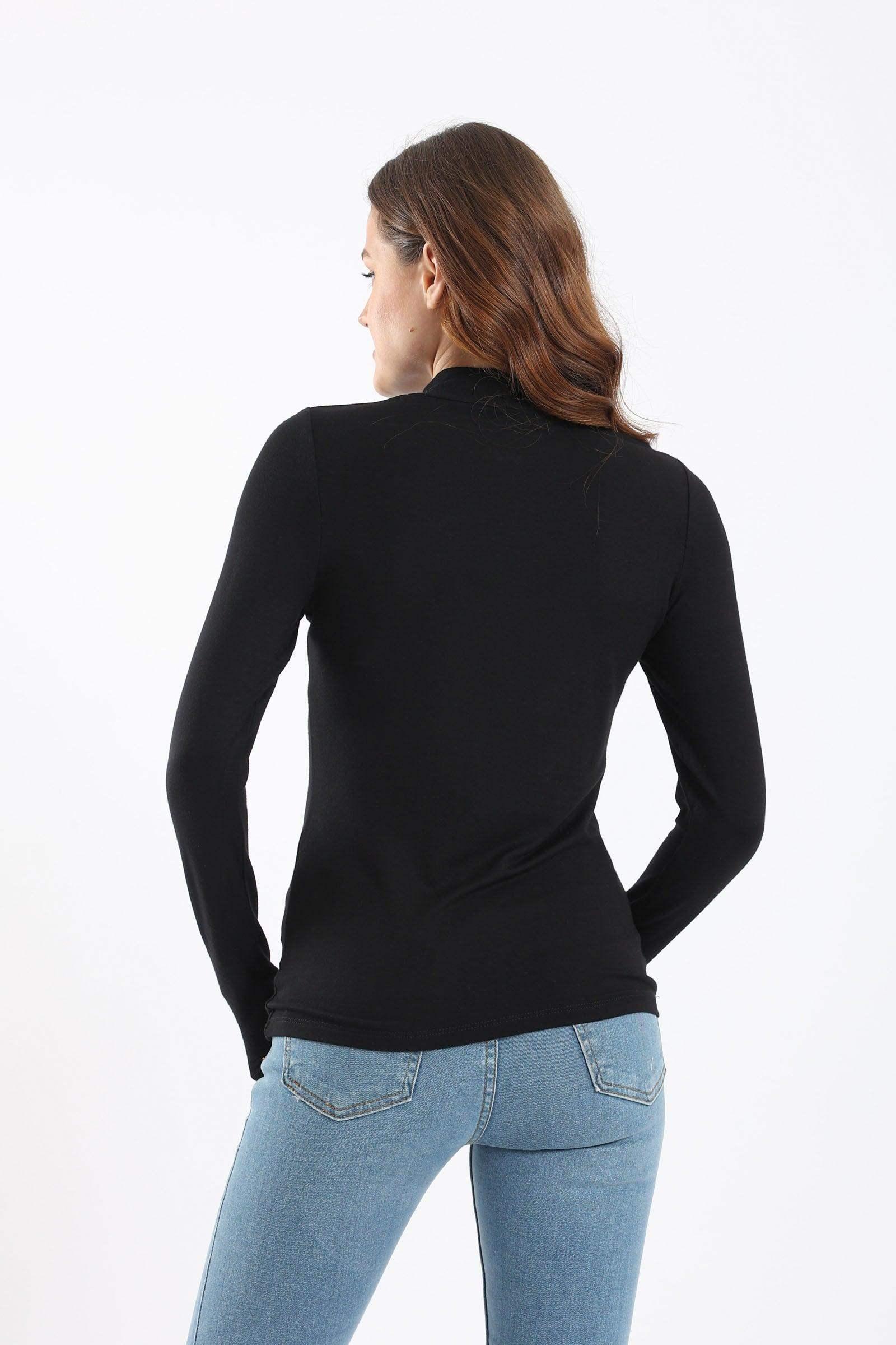 High Neck Long Sleeve Top - Carina - كارينا