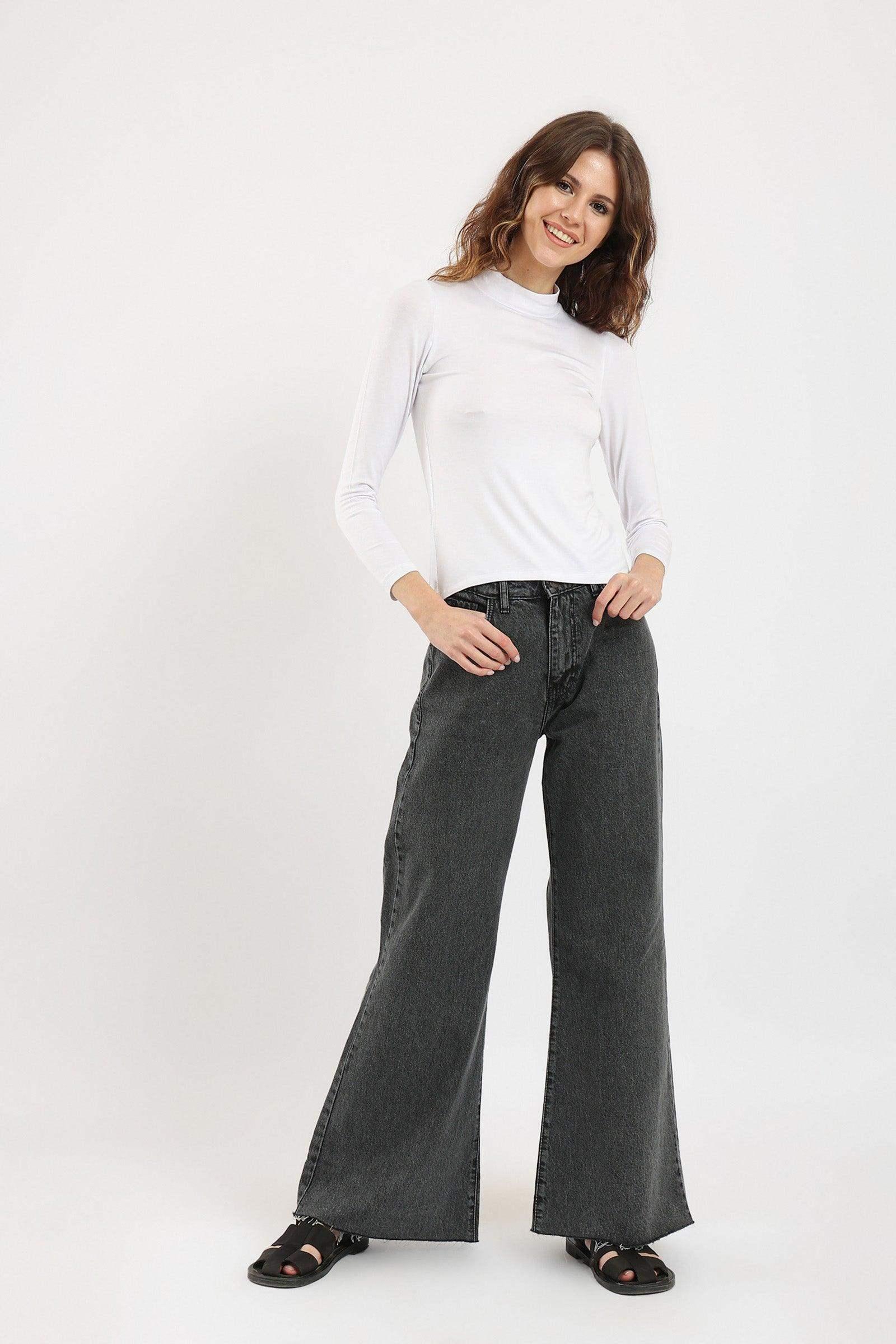 High Neck Long Sleeve Top - Carina - كارينا