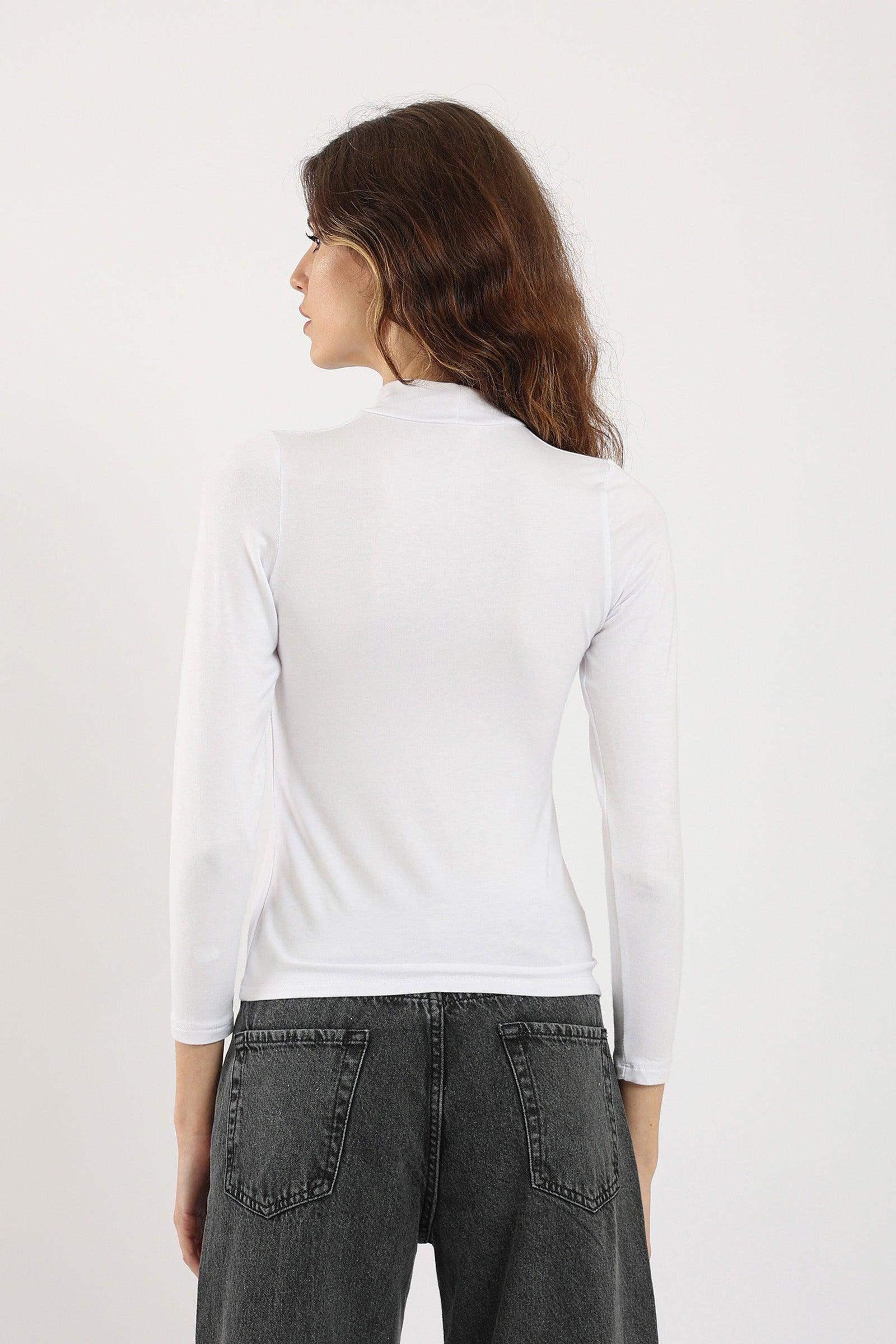 High Neck Long Sleeve Top - Carina - كارينا