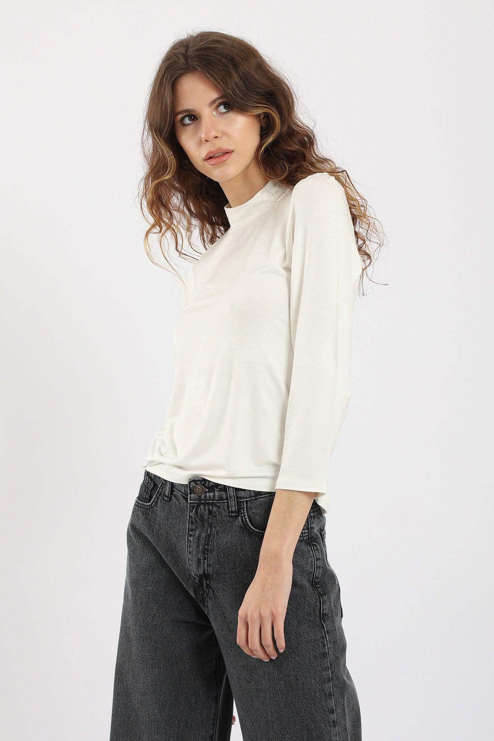 High Neck Long Sleeve Top - Carina - كارينا