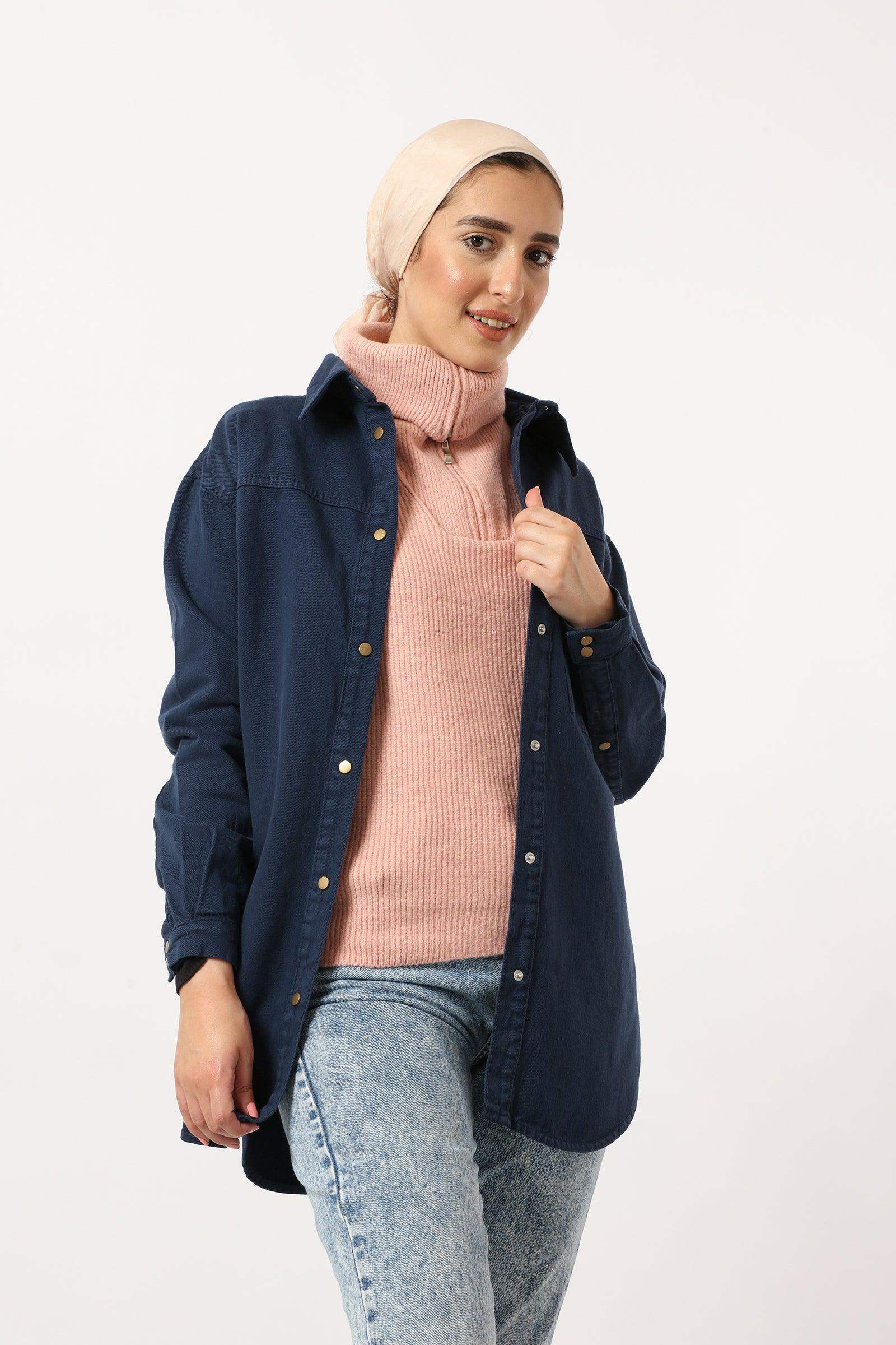 Jacket with Snap Button Design - Carina - كارينا