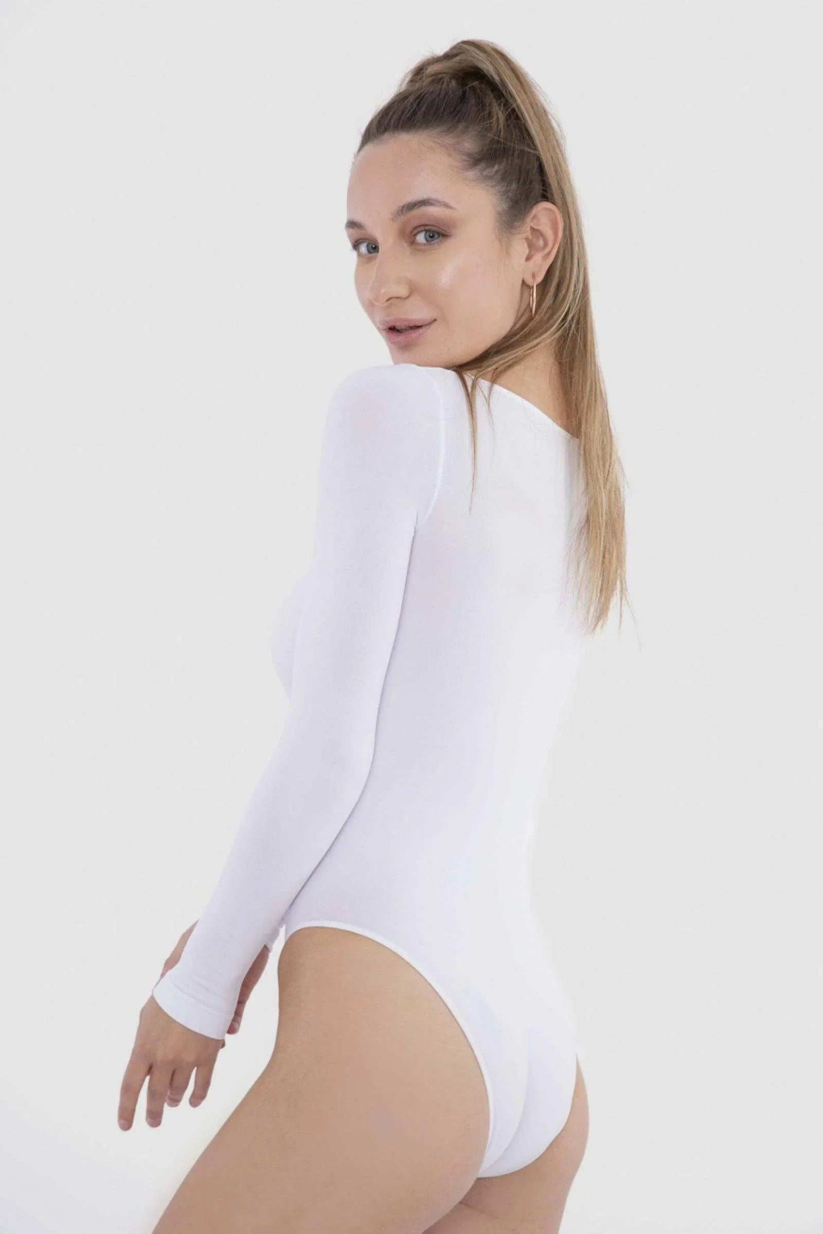 Long Sleeves Microfiber Bodysuit - Carina - كارينا