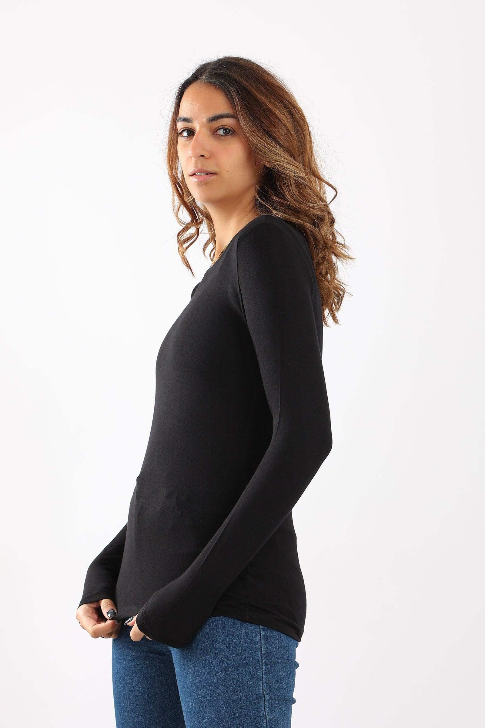 Long Sleeves Viscose Top - Carina - كارينا