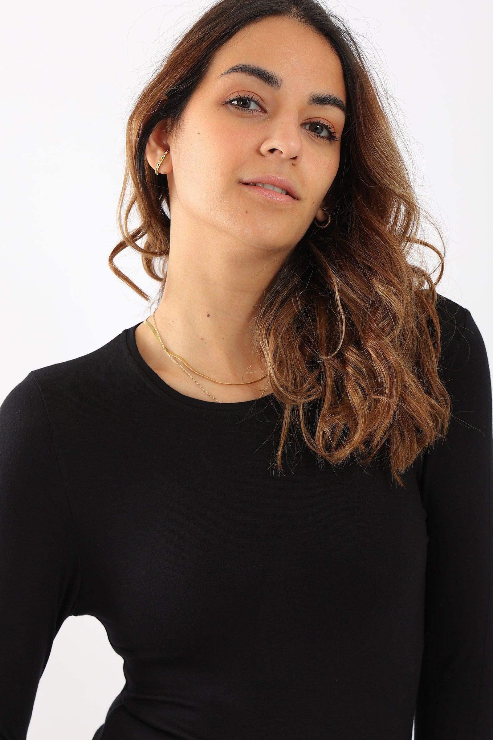 Long Sleeves Viscose Top - Carina - كارينا