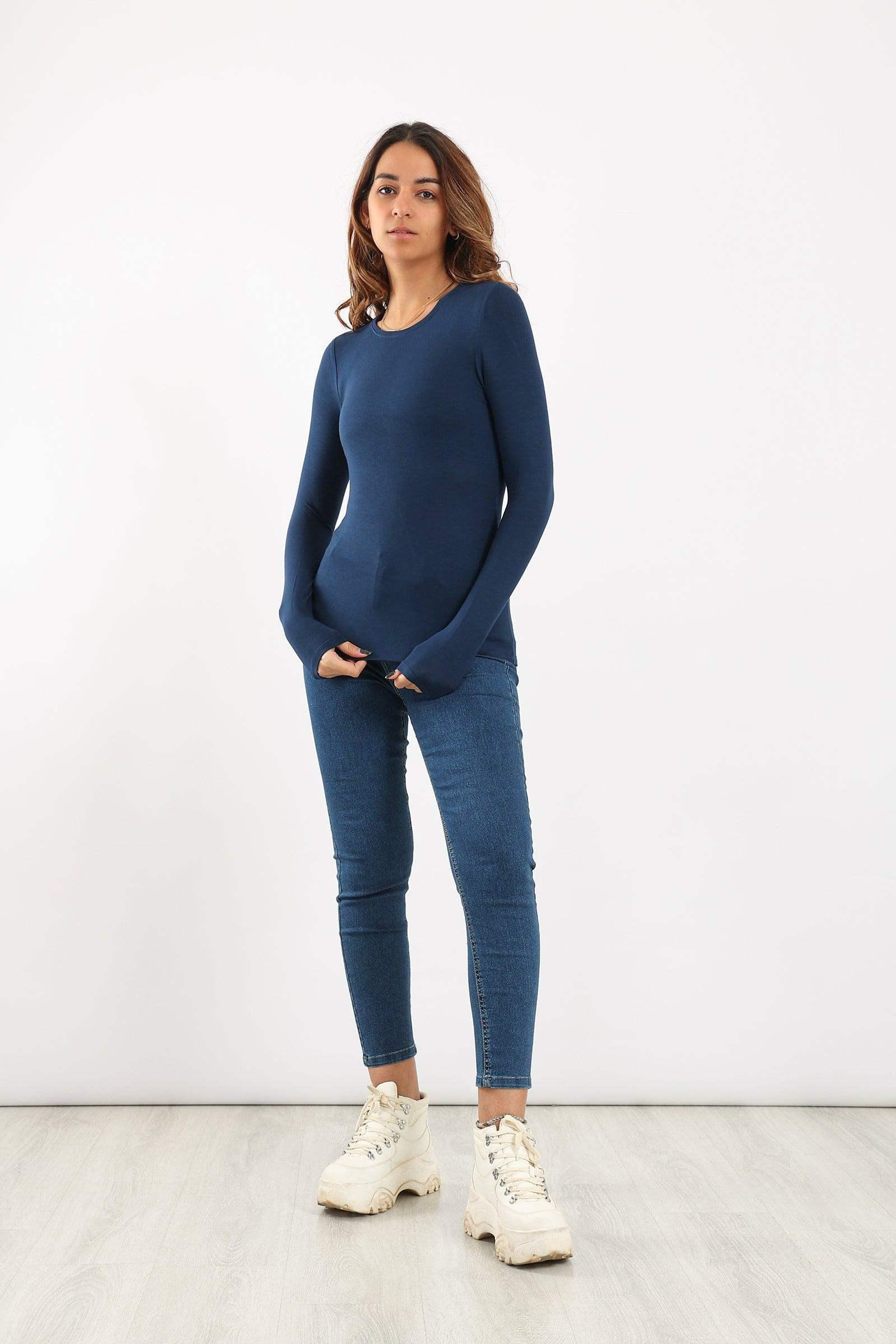 Long Sleeves Viscose Top - Carina - كارينا