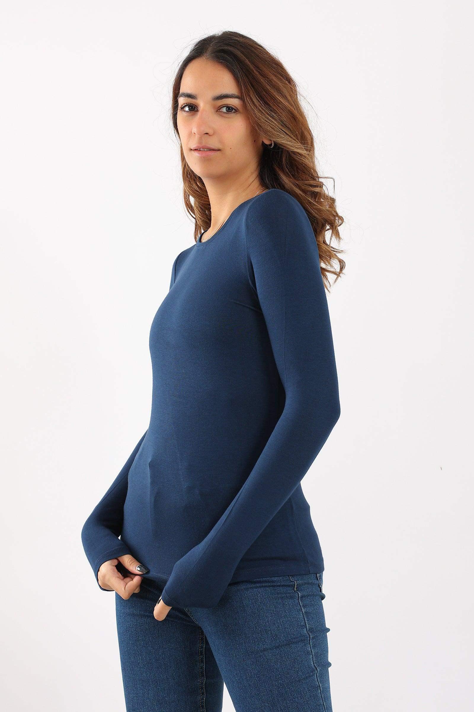 Long Sleeves Viscose Top - Carina - كارينا