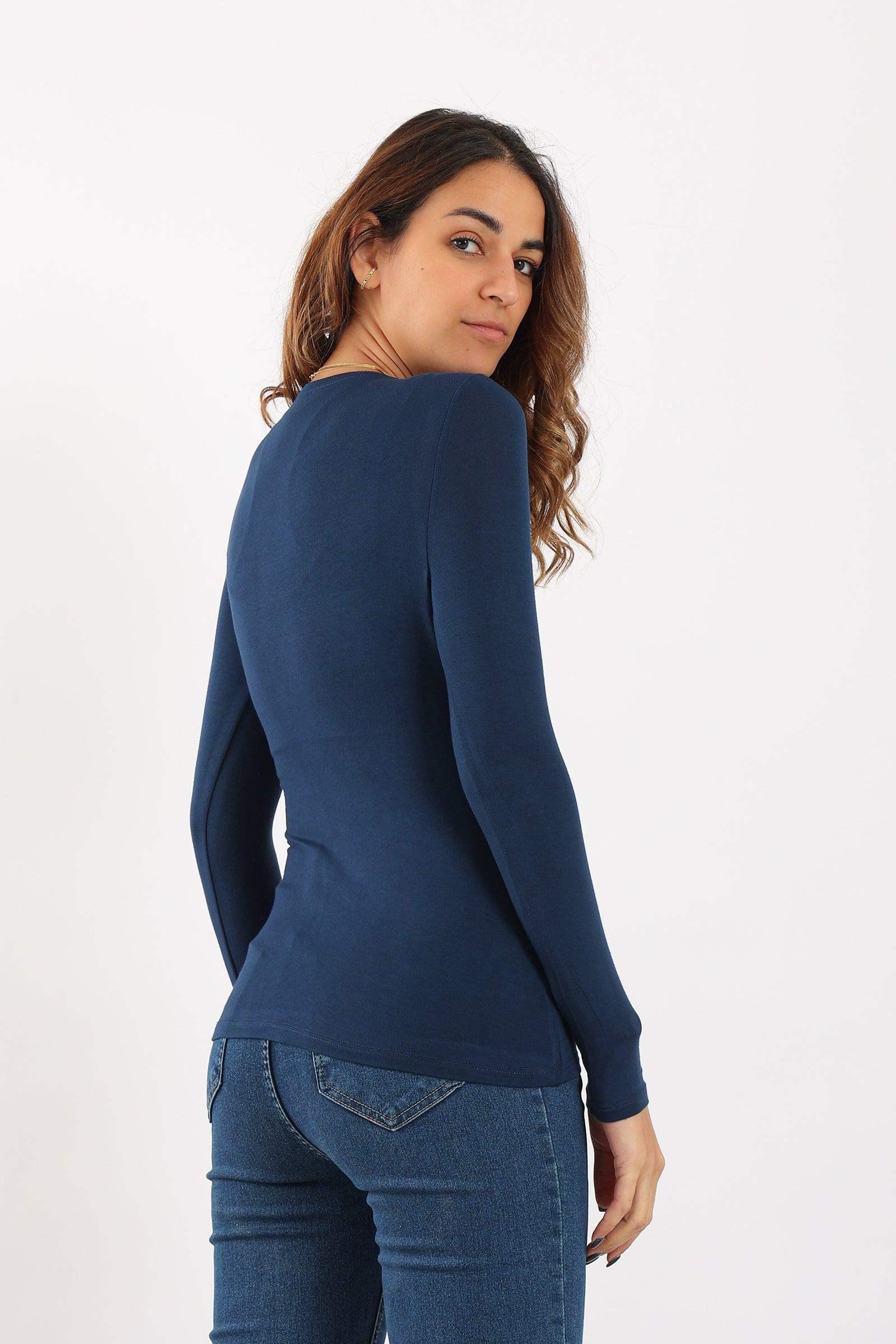 Long Sleeves Viscose Top - Carina - كارينا