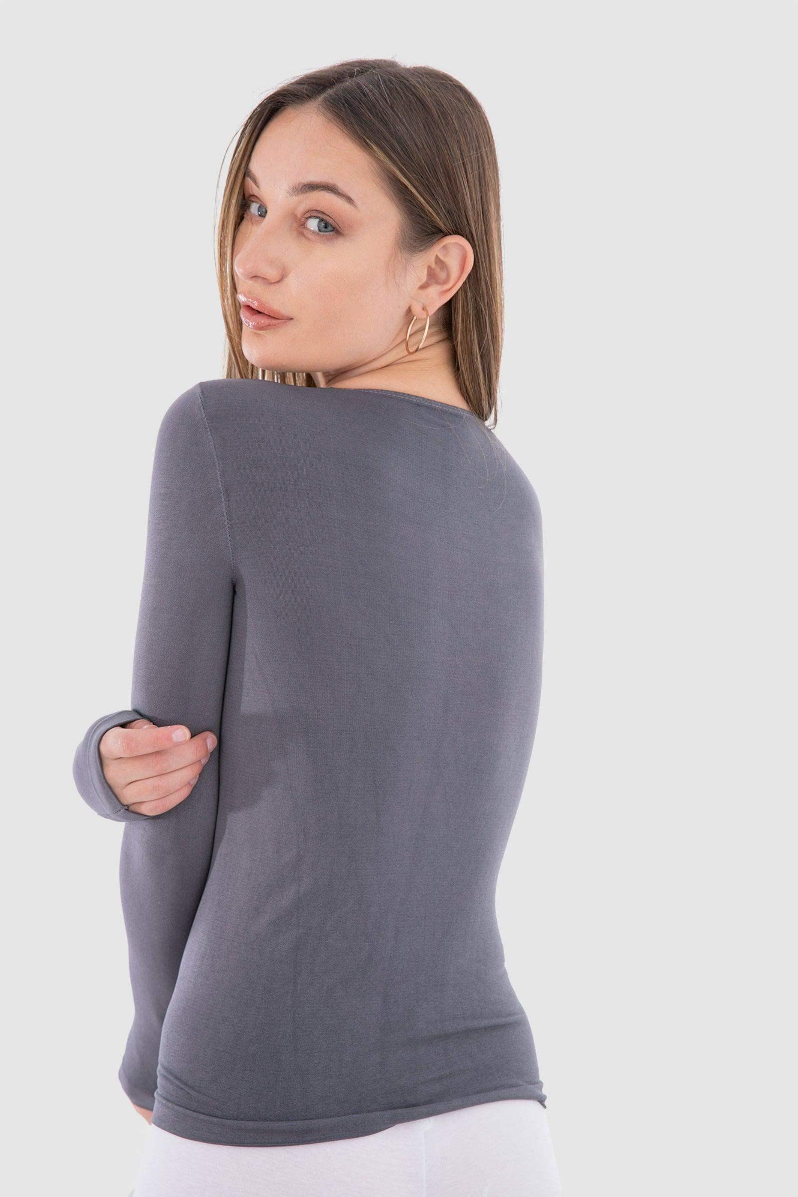 Microfiber Long Sleeves Top - Carina - كارينا