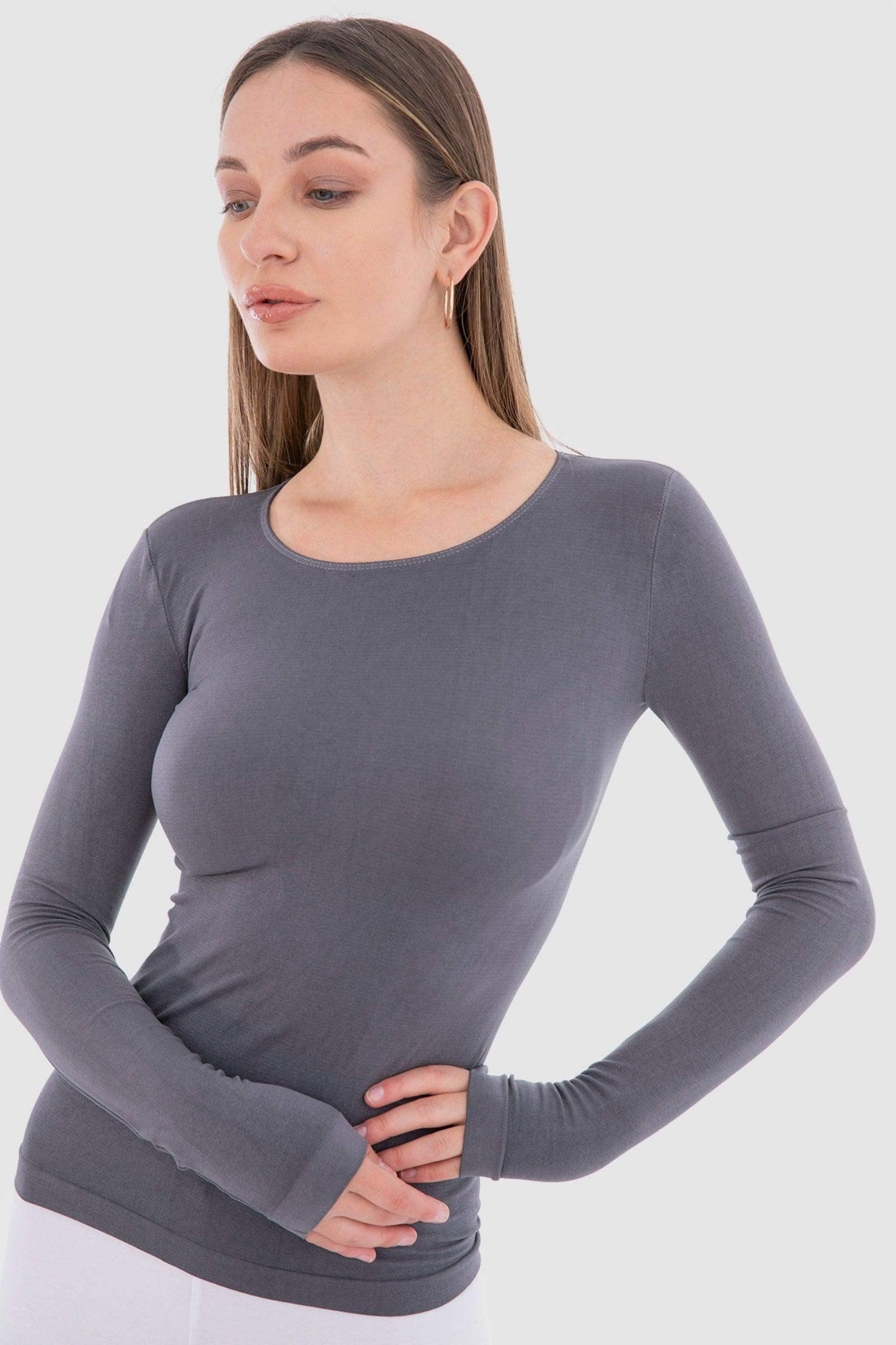 Microfiber Long Sleeves Top - Carina - كارينا