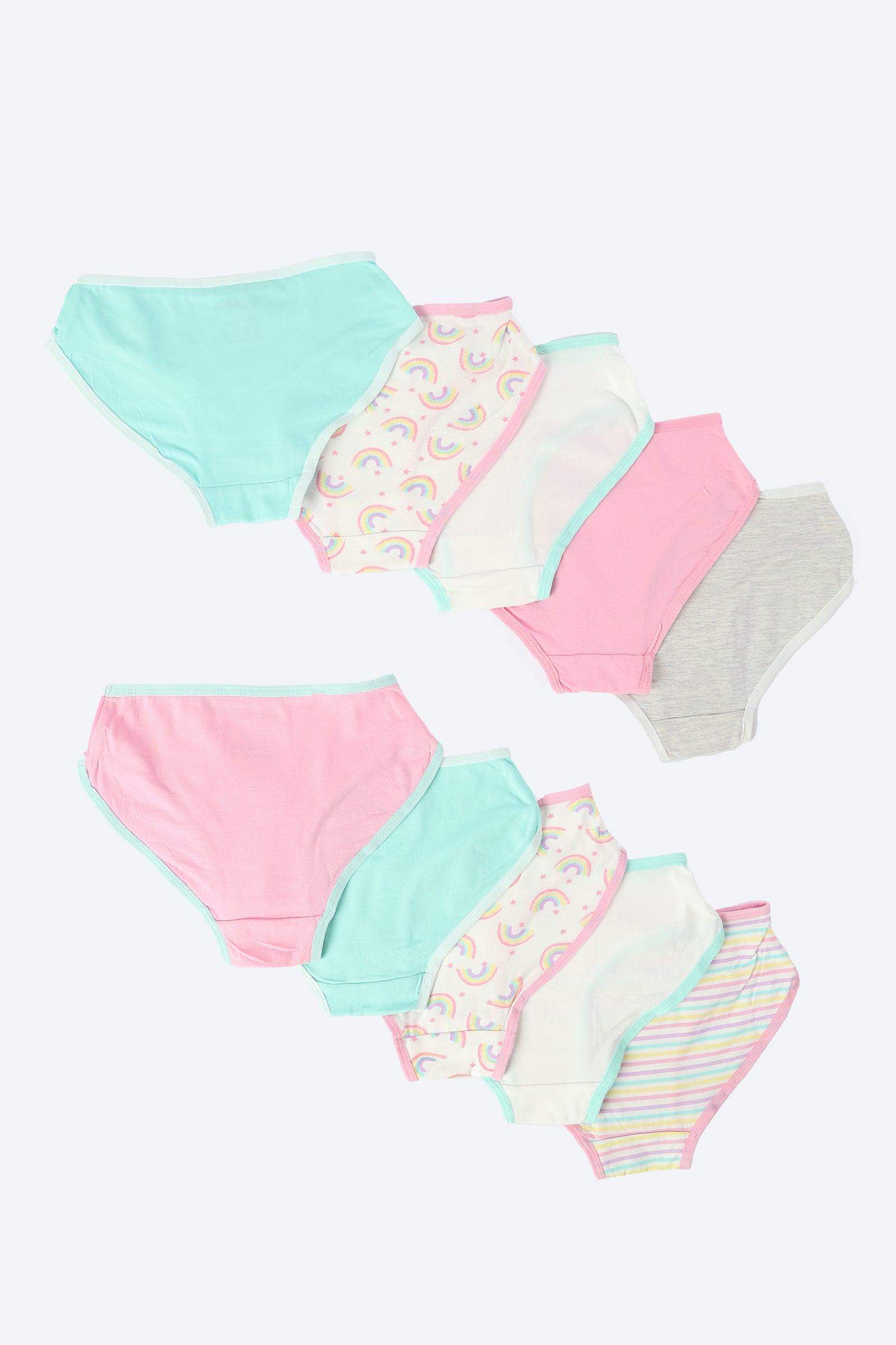 Pack of 10 Girly Brief Panties - Carina - كارينا