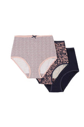 Pack of 3 Colored Full Brief - Carina - كارينا