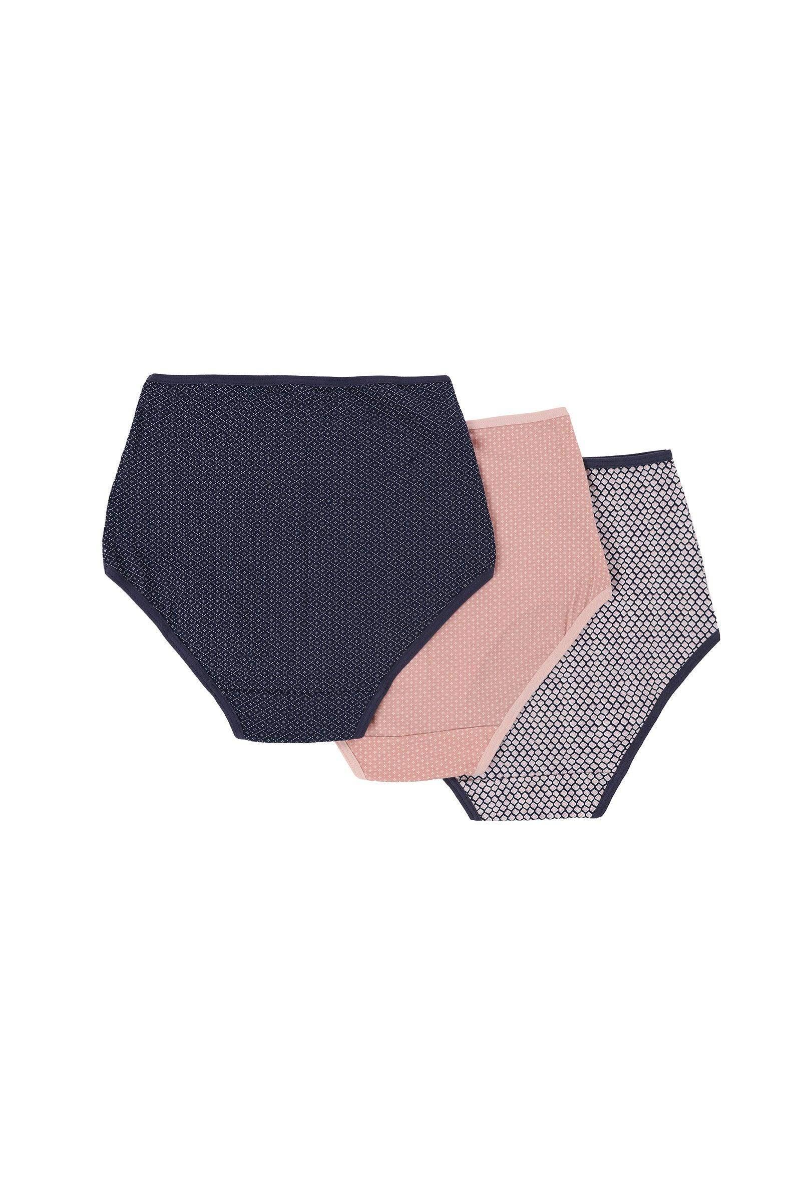 Pack of 3 Colored Full Brief - Carina - كارينا