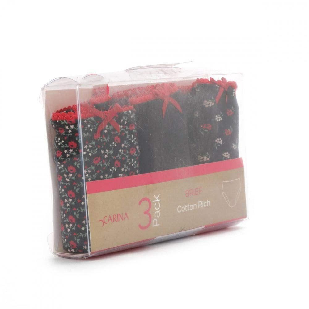 Pack of 3 Cotton Briefs - Carina - كارينا