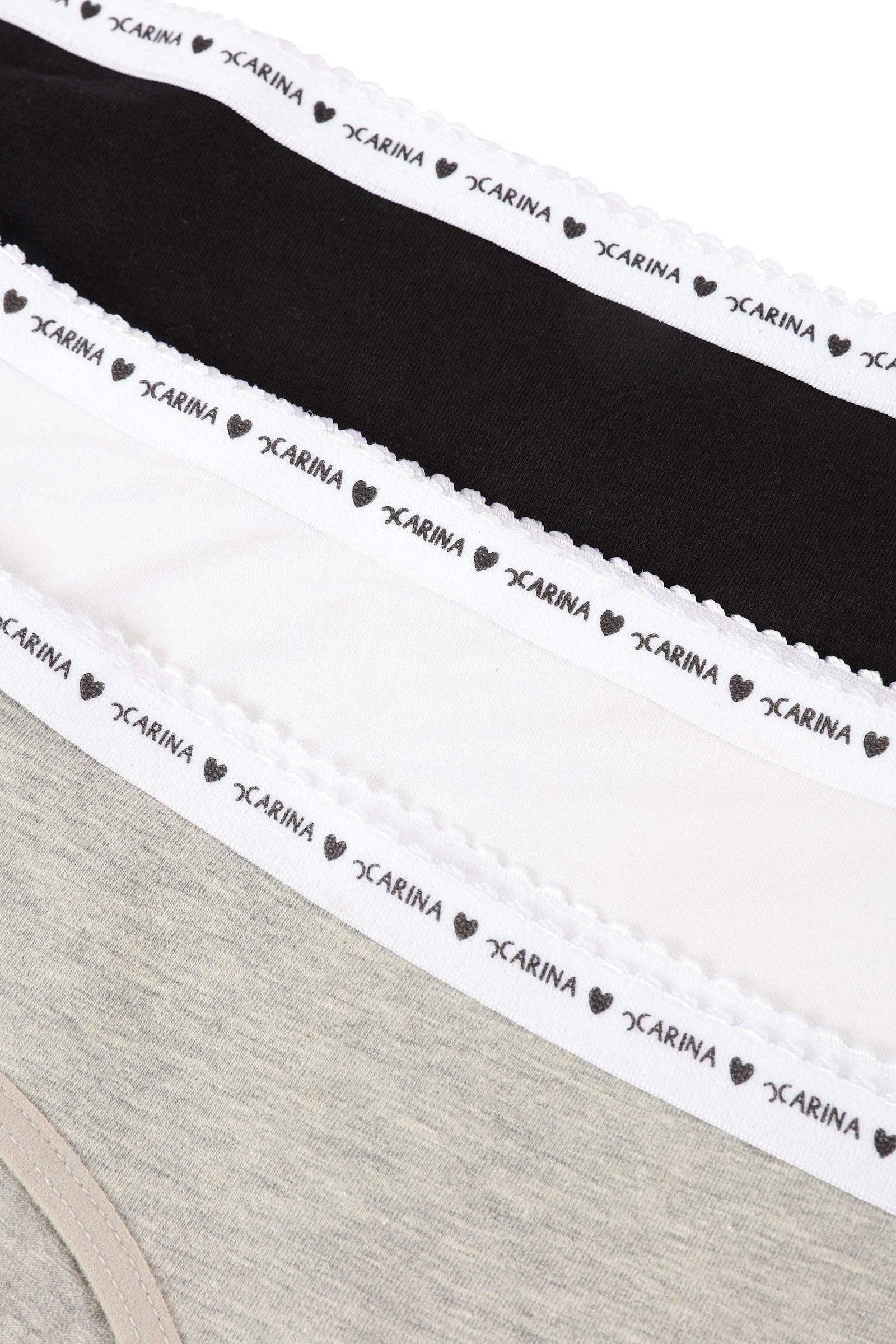 Pack of 3 Plain Bikini Panties - Carina - كارينا