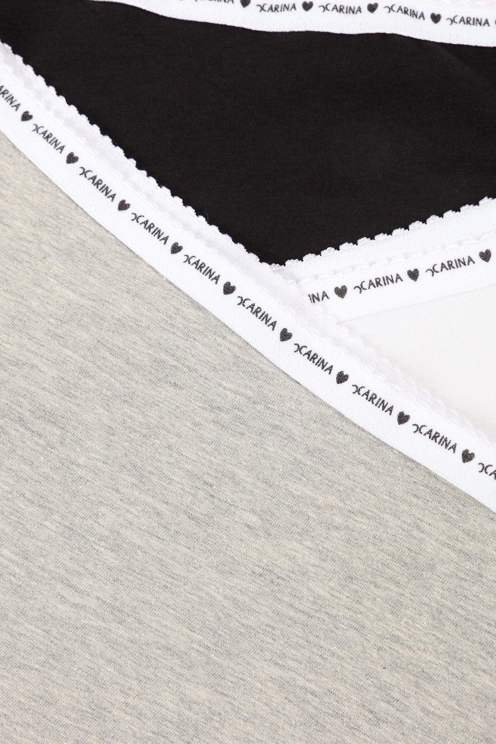 Pack of 3 Plain Full Brief - Carina - كارينا