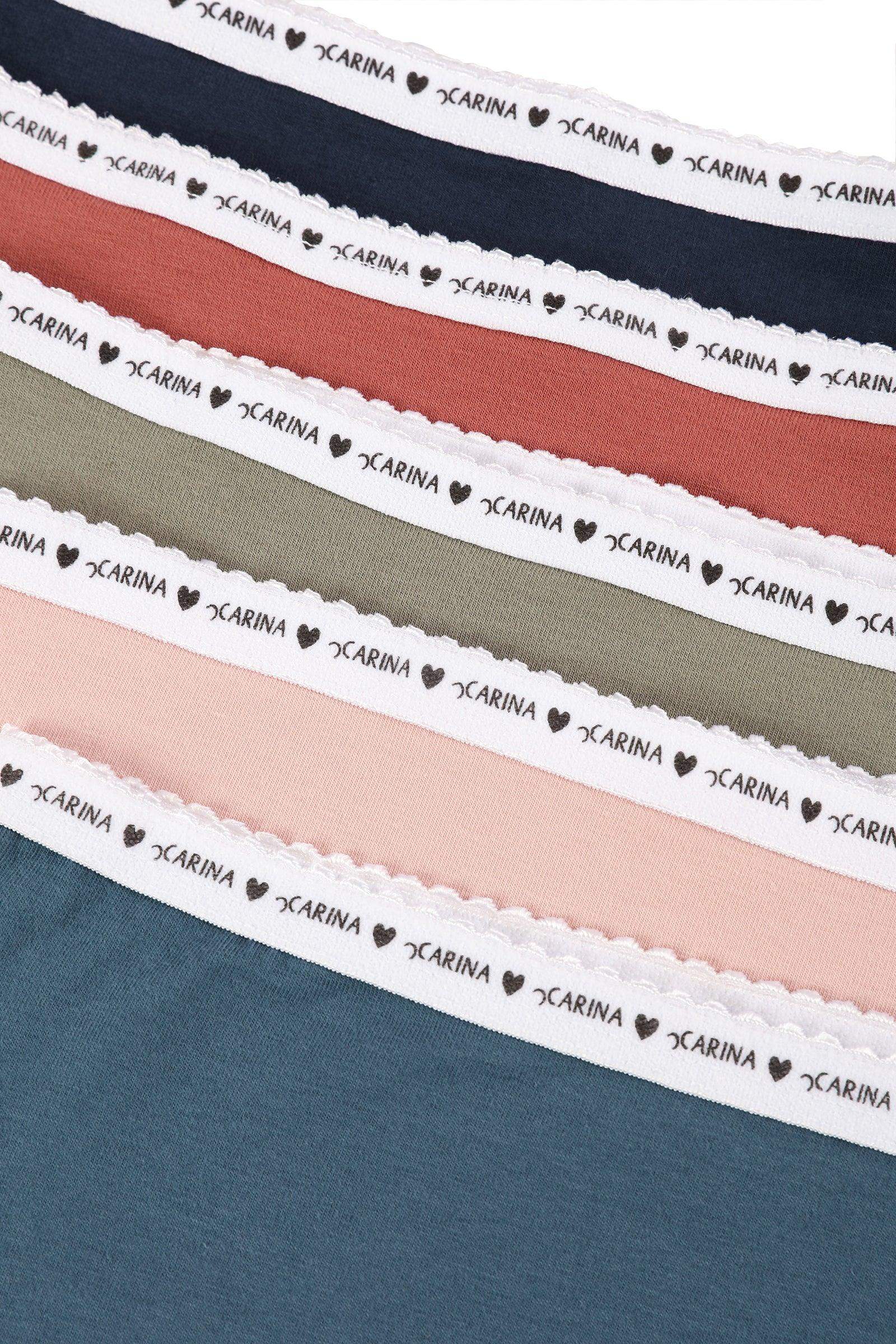 Pack of 5 Plain Full Brief - Carina - كارينا