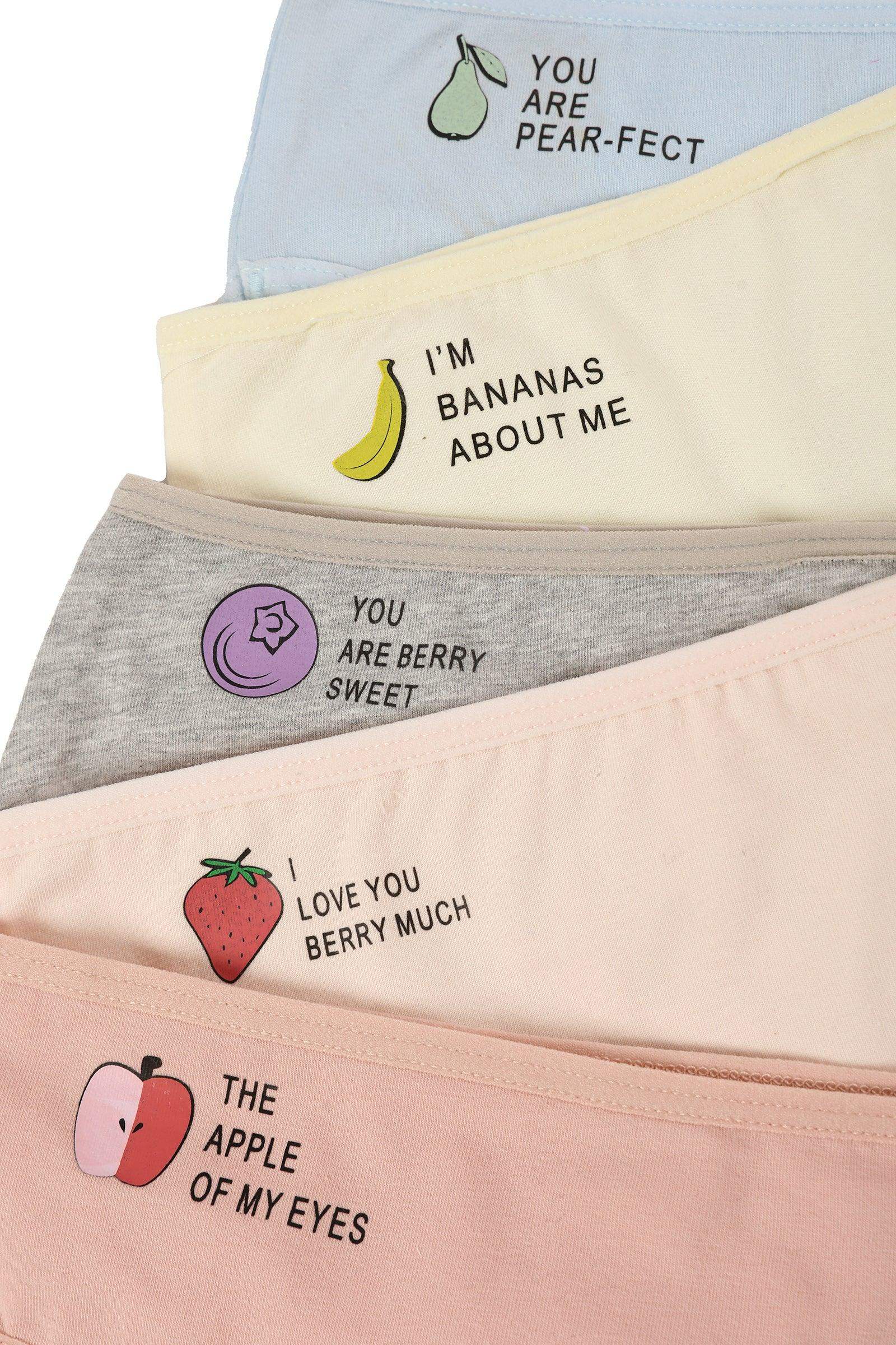 Pack of 7 Brief Panties for Girls - Carina - كارينا
