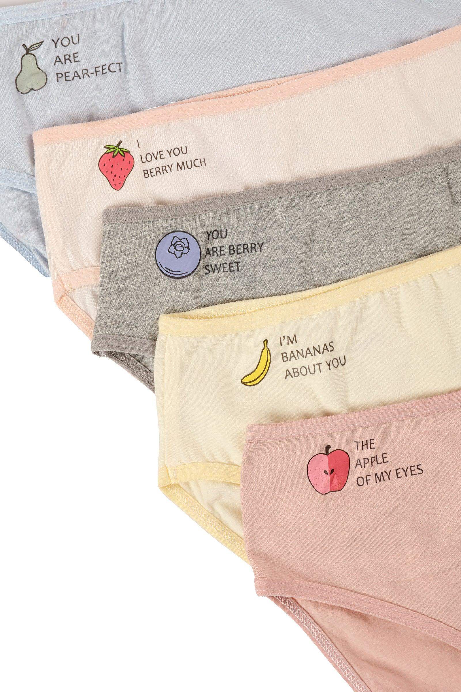 Pack of 7 Colored Brief Panties - Carina - كارينا
