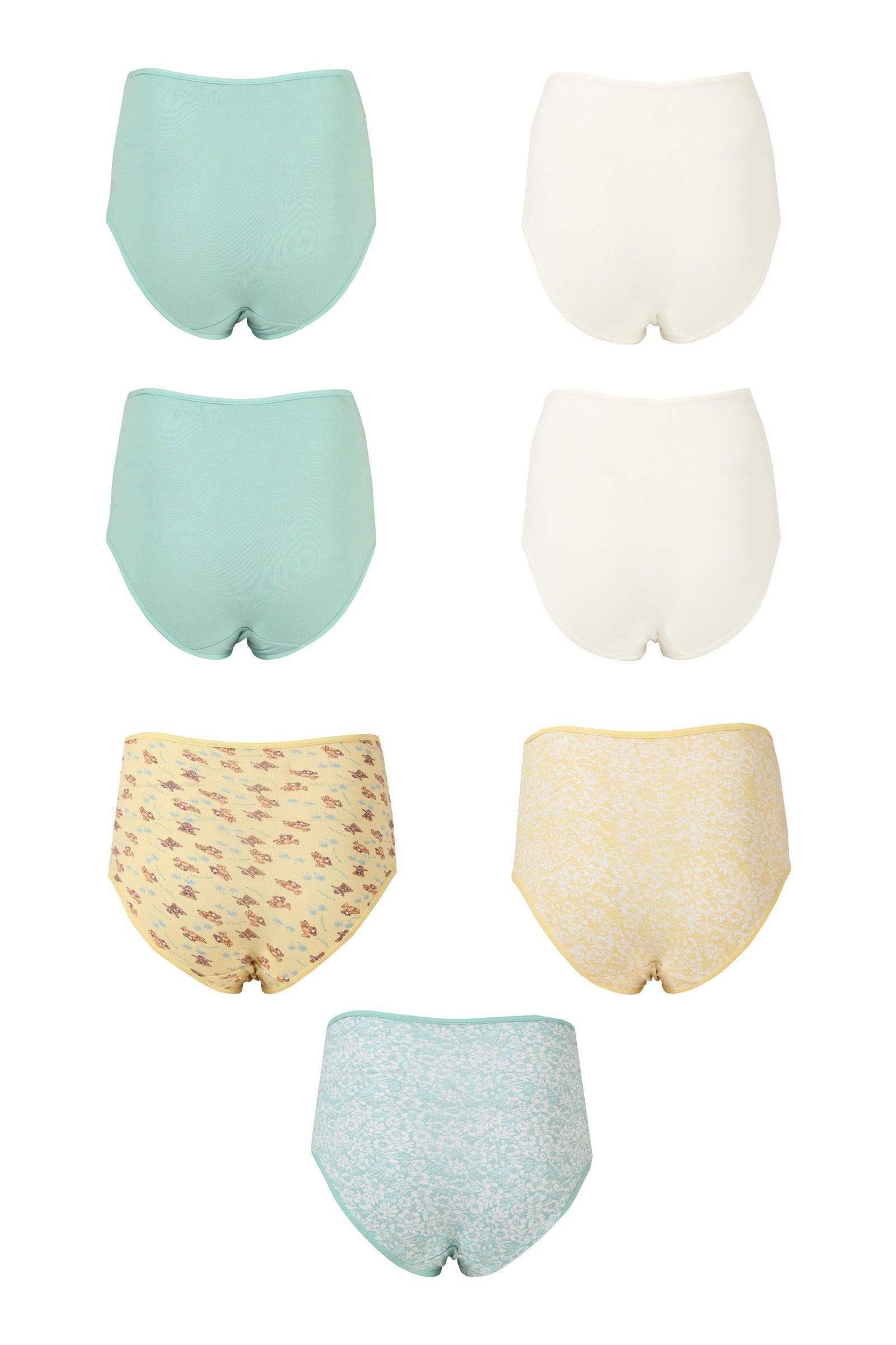 Pack of 7 Colored Full Brief Panties - Carina - كارينا