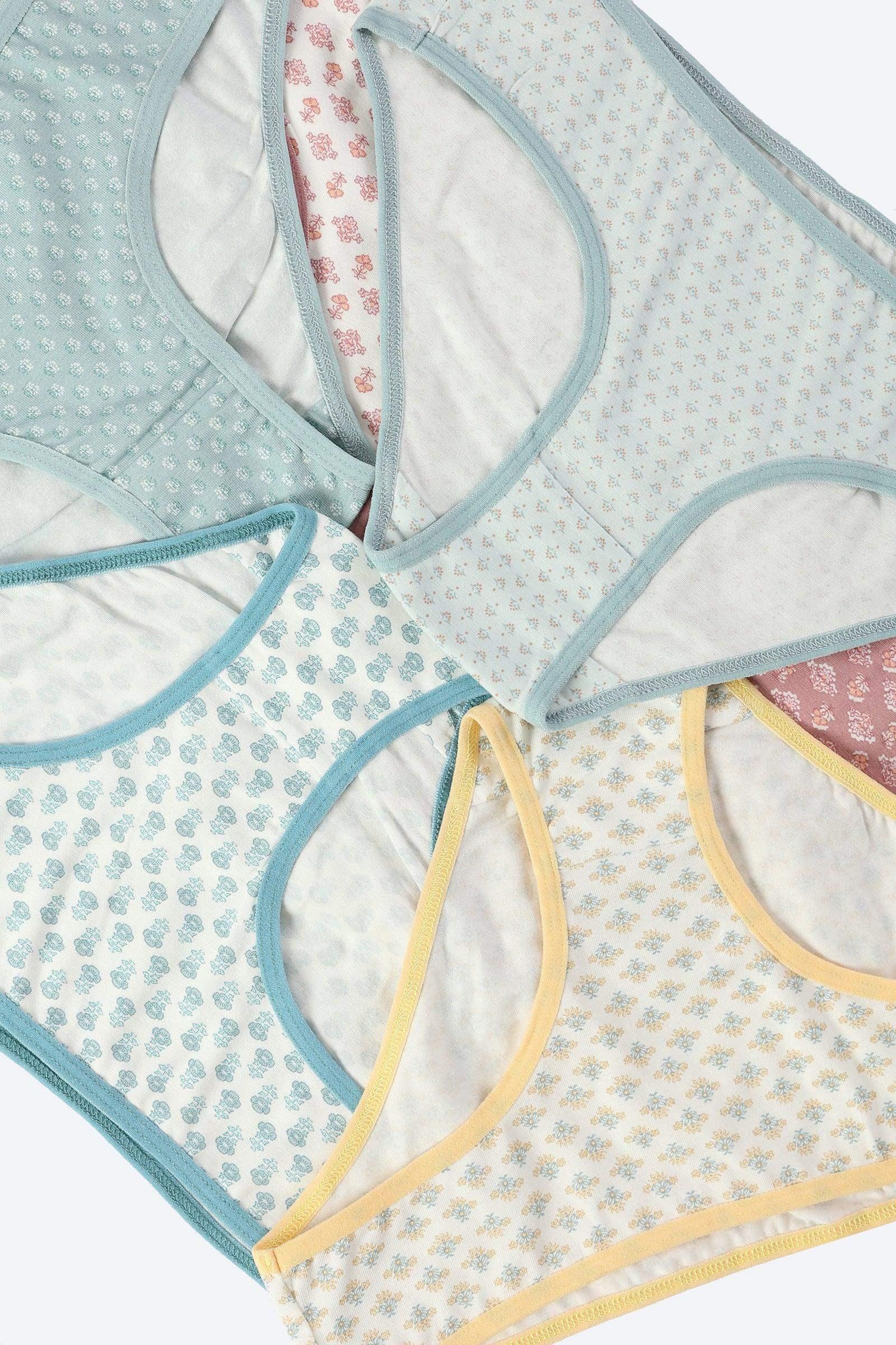 Pack of 7 Cotton Bikini Panties - Carina - كارينا