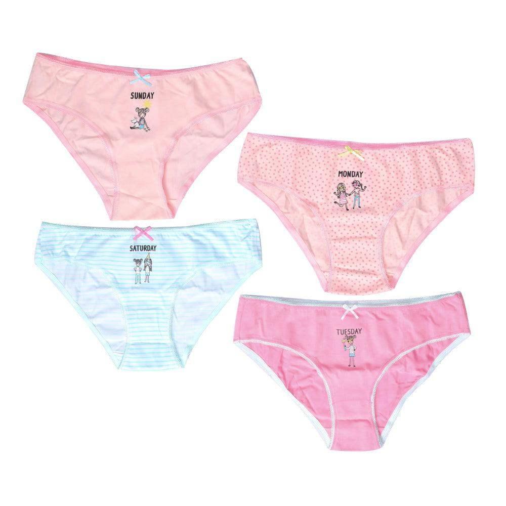 Pack of 7 Cotton Week Days Printed Bikini Panties - Carina - كارينا