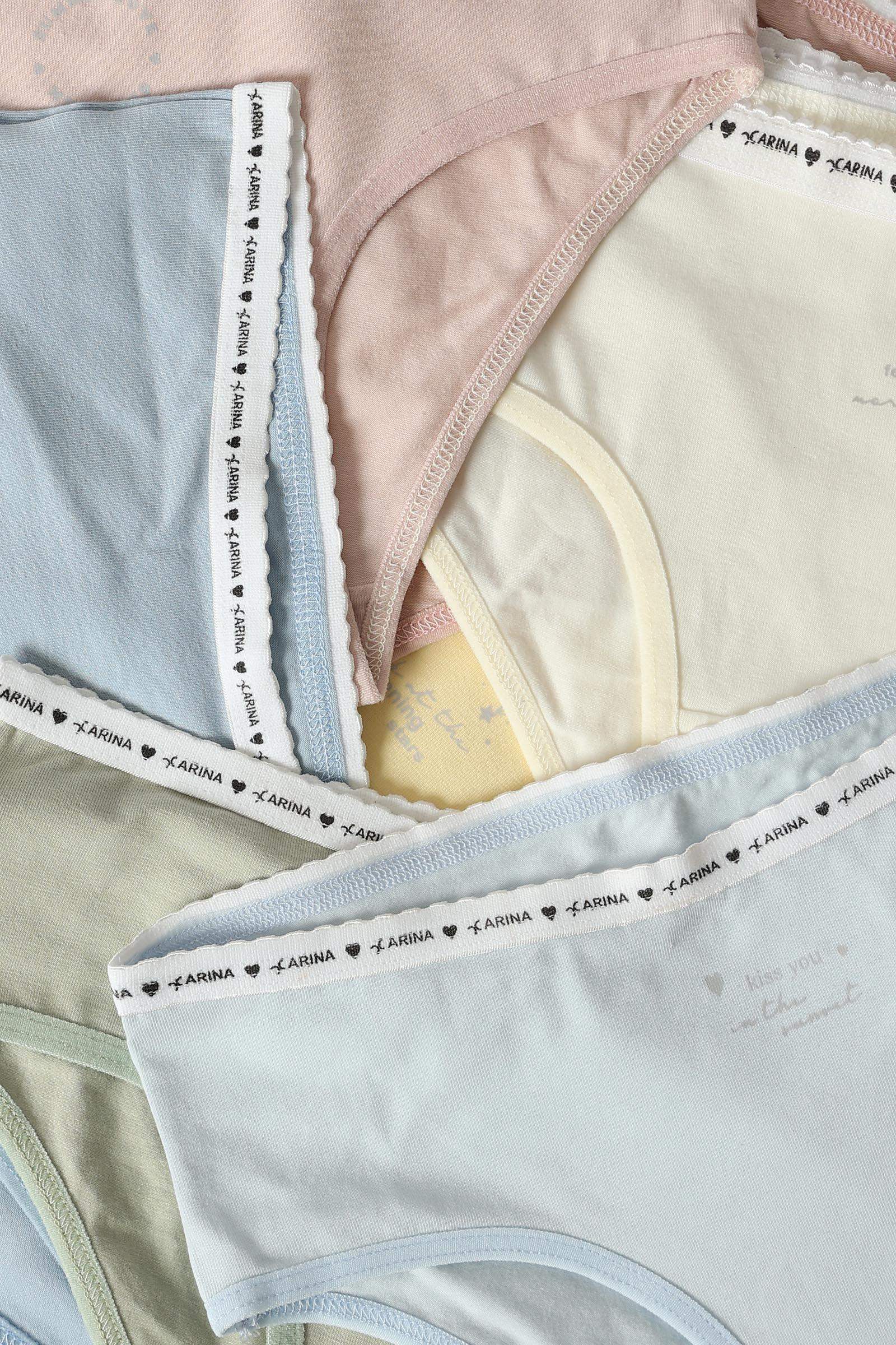 Pack of 7 Plain Brief Panties - Carina - كارينا