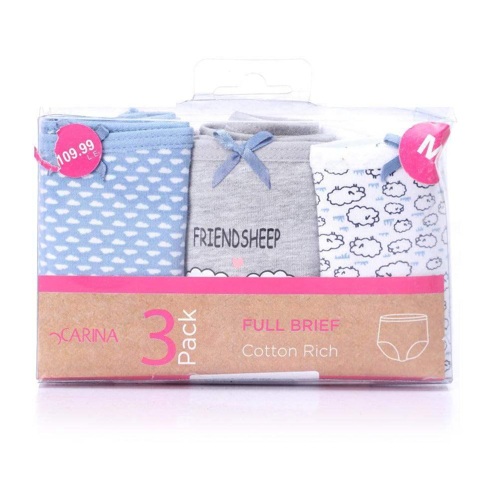 Pack of Full Brief - 3 Pcs - Carina - كارينا
