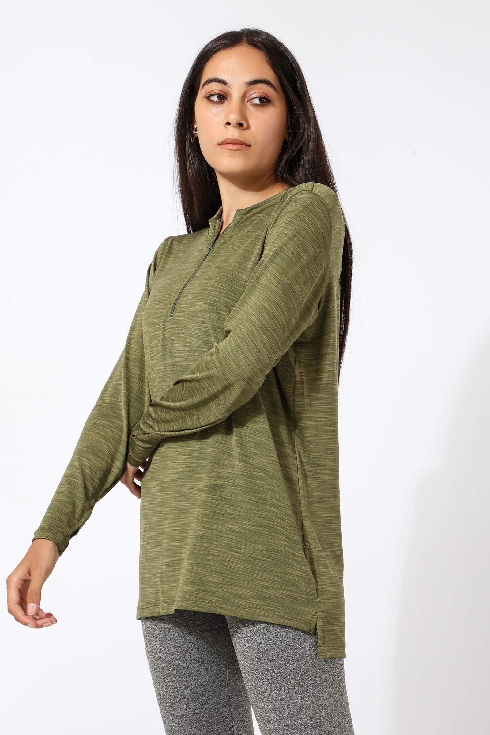 Polyester Heather Sweatshirt - Carina - كارينا