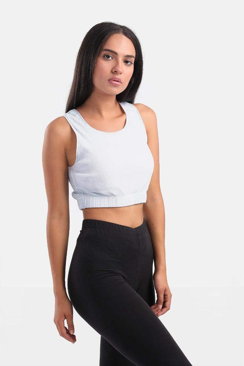 Polyester Sleeveless Crop Top - Carina - كارينا