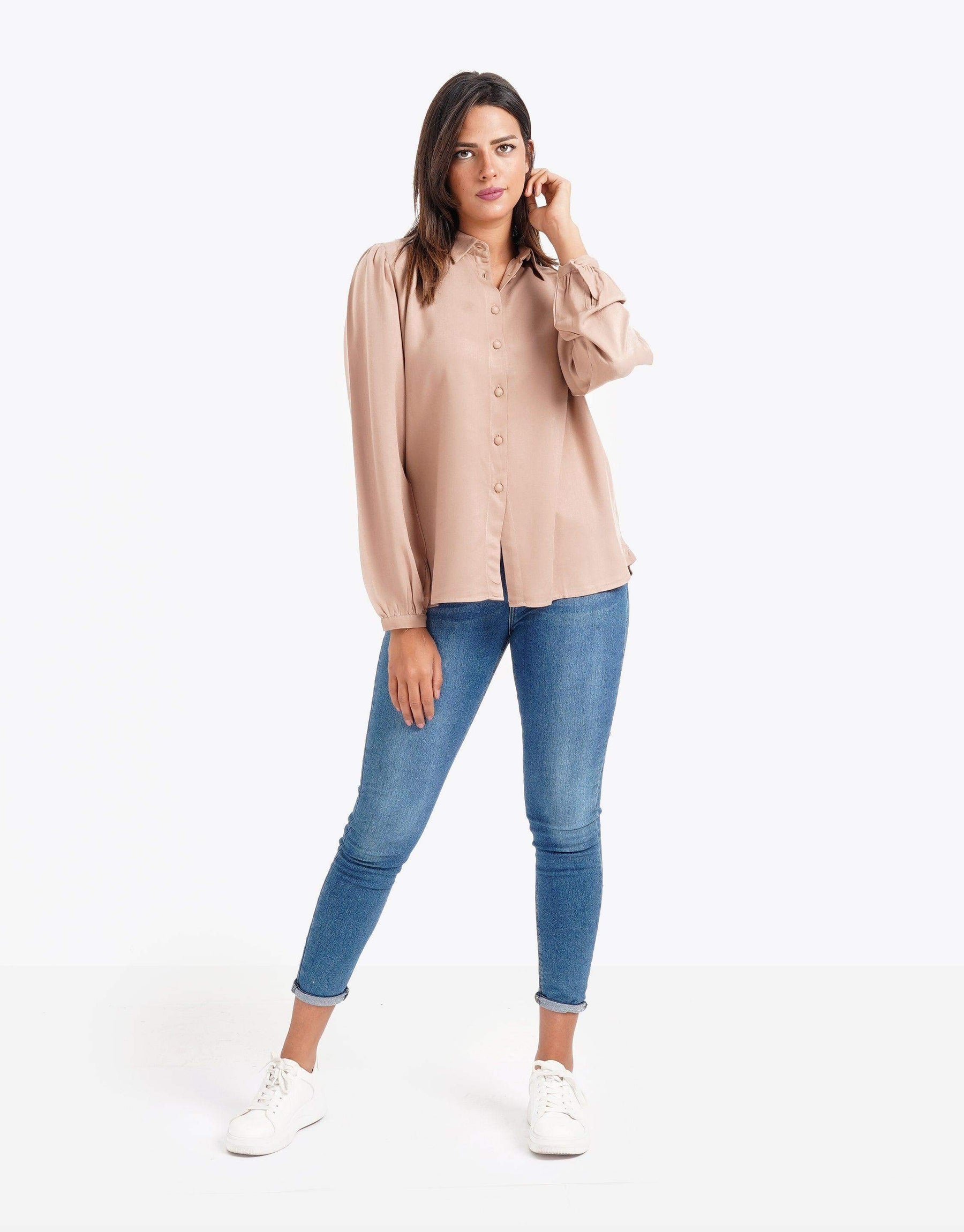 Puffed Long Sleeves Shirt - Carina - كارينا