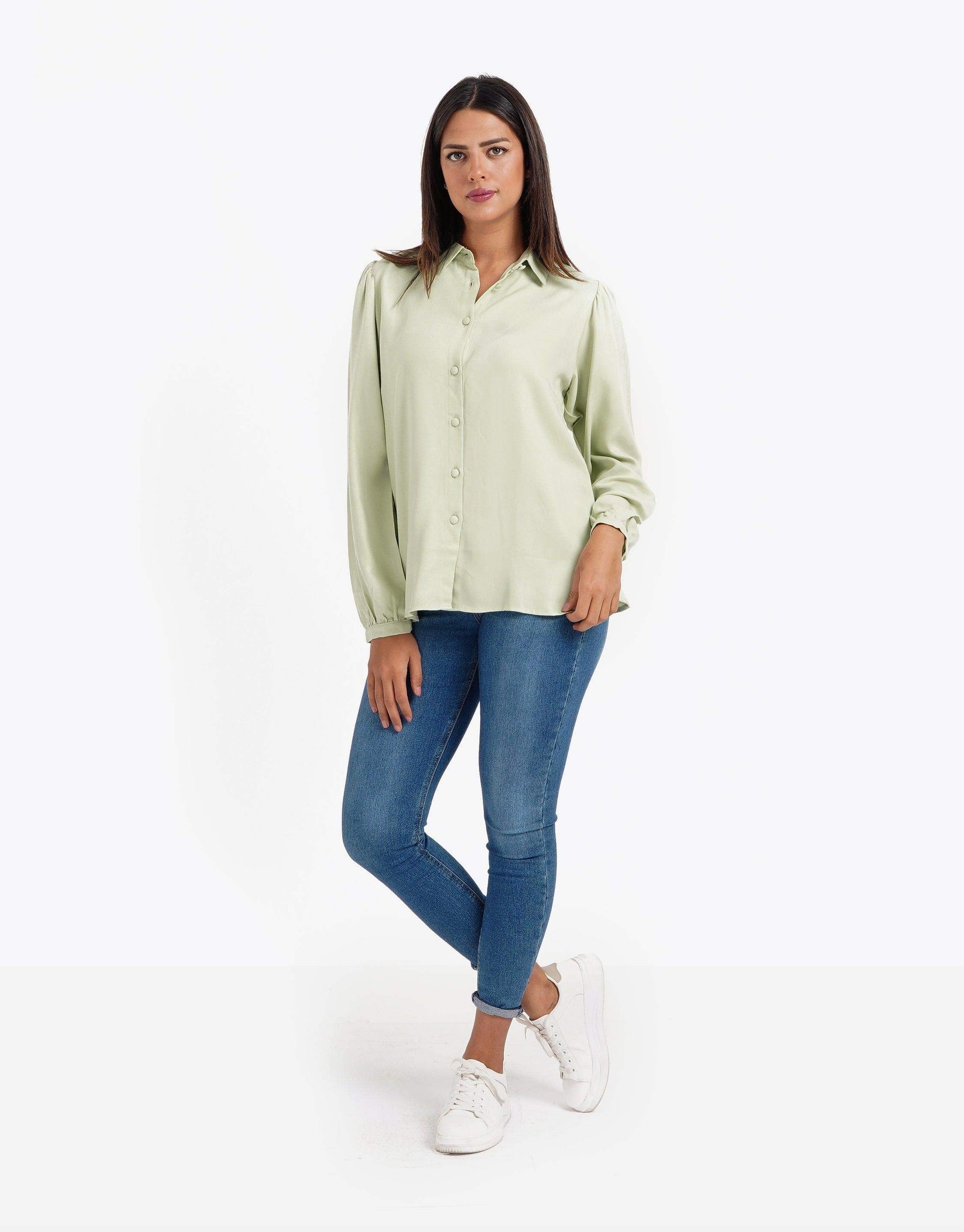 Puffed Long Sleeves Shirt - Carina - كارينا