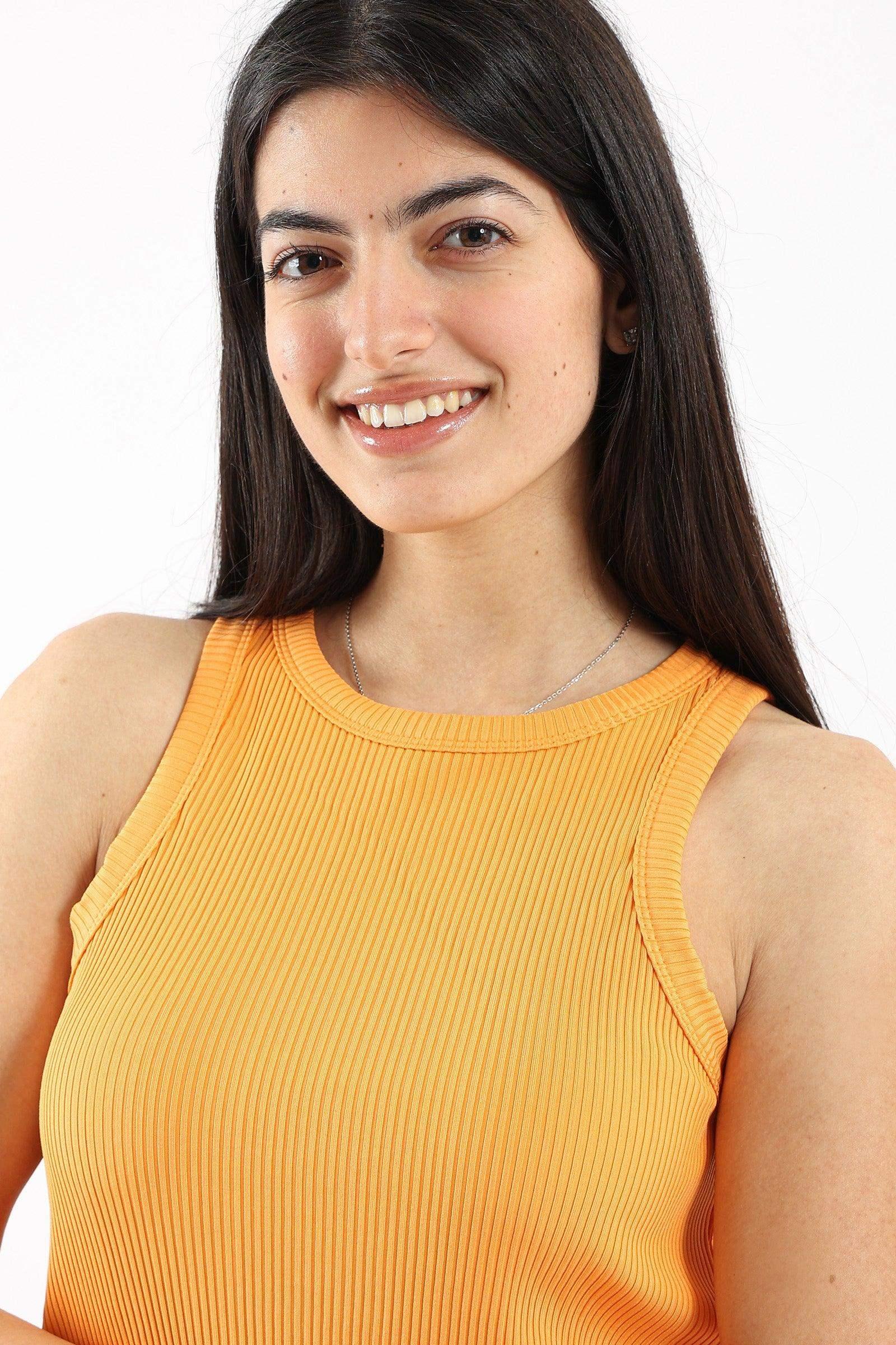 Racer Back Ribbed Top - Carina - كارينا