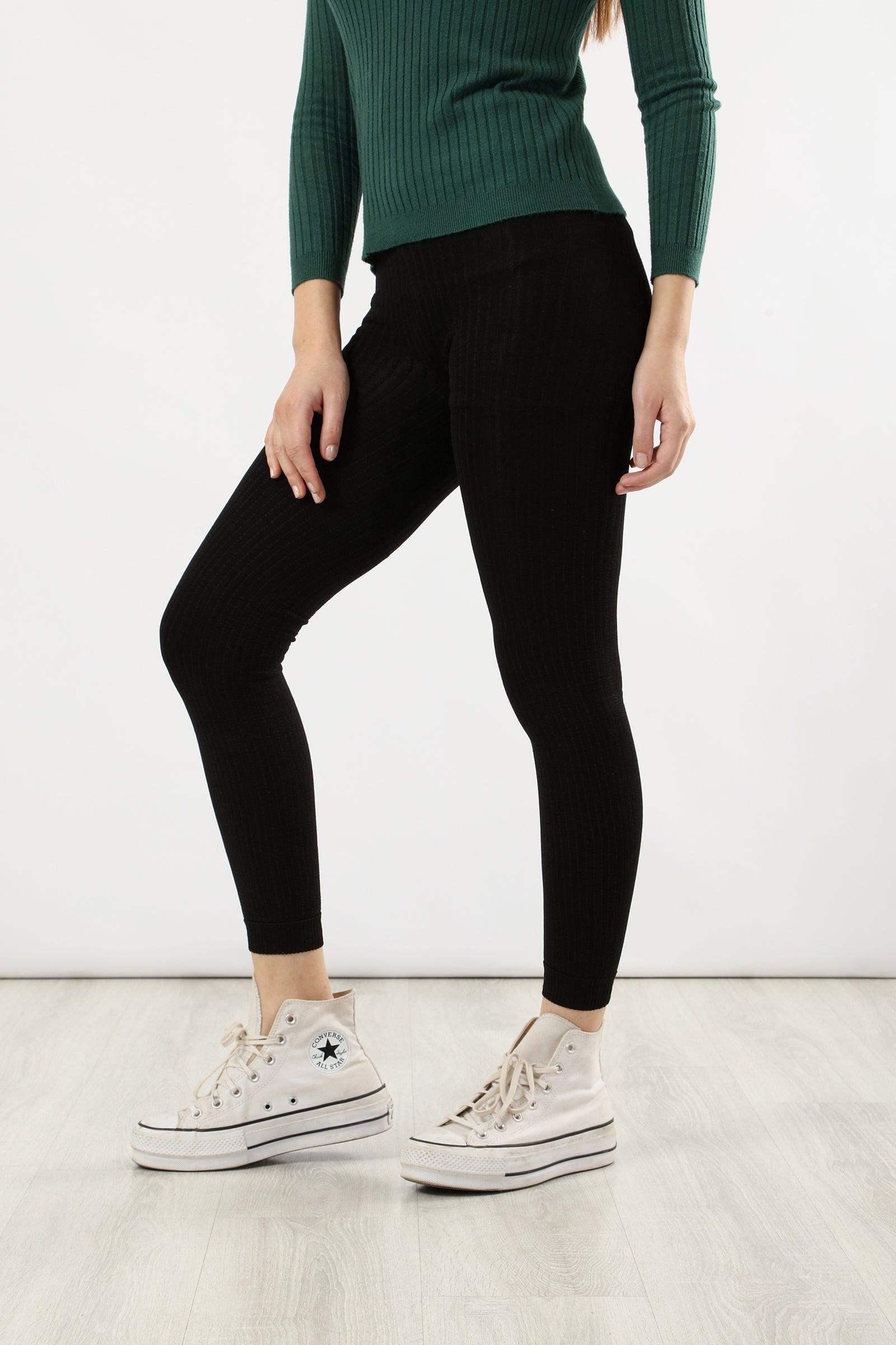 Ribbed High Rise Leggings - Carina - كارينا