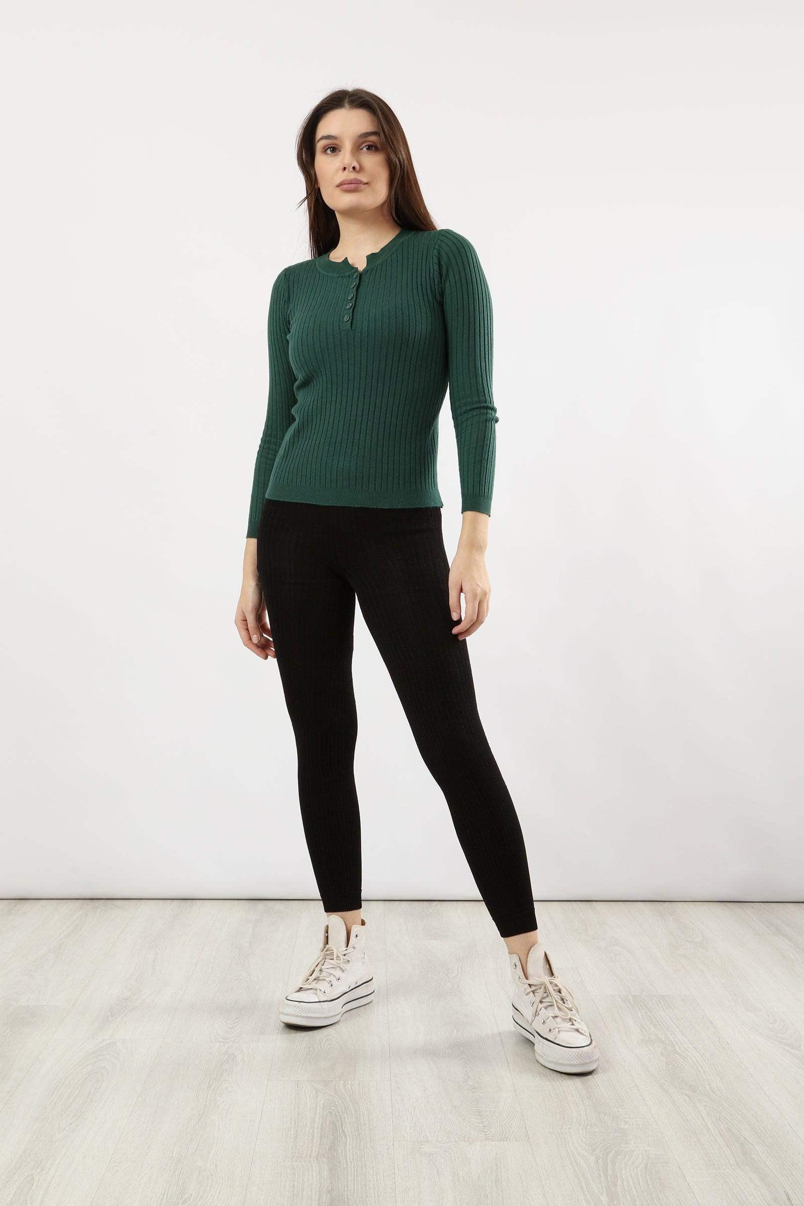 Ribbed High Rise Leggings - Carina - كارينا