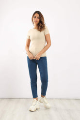 Round Neck Solid Top - Carina - كارينا