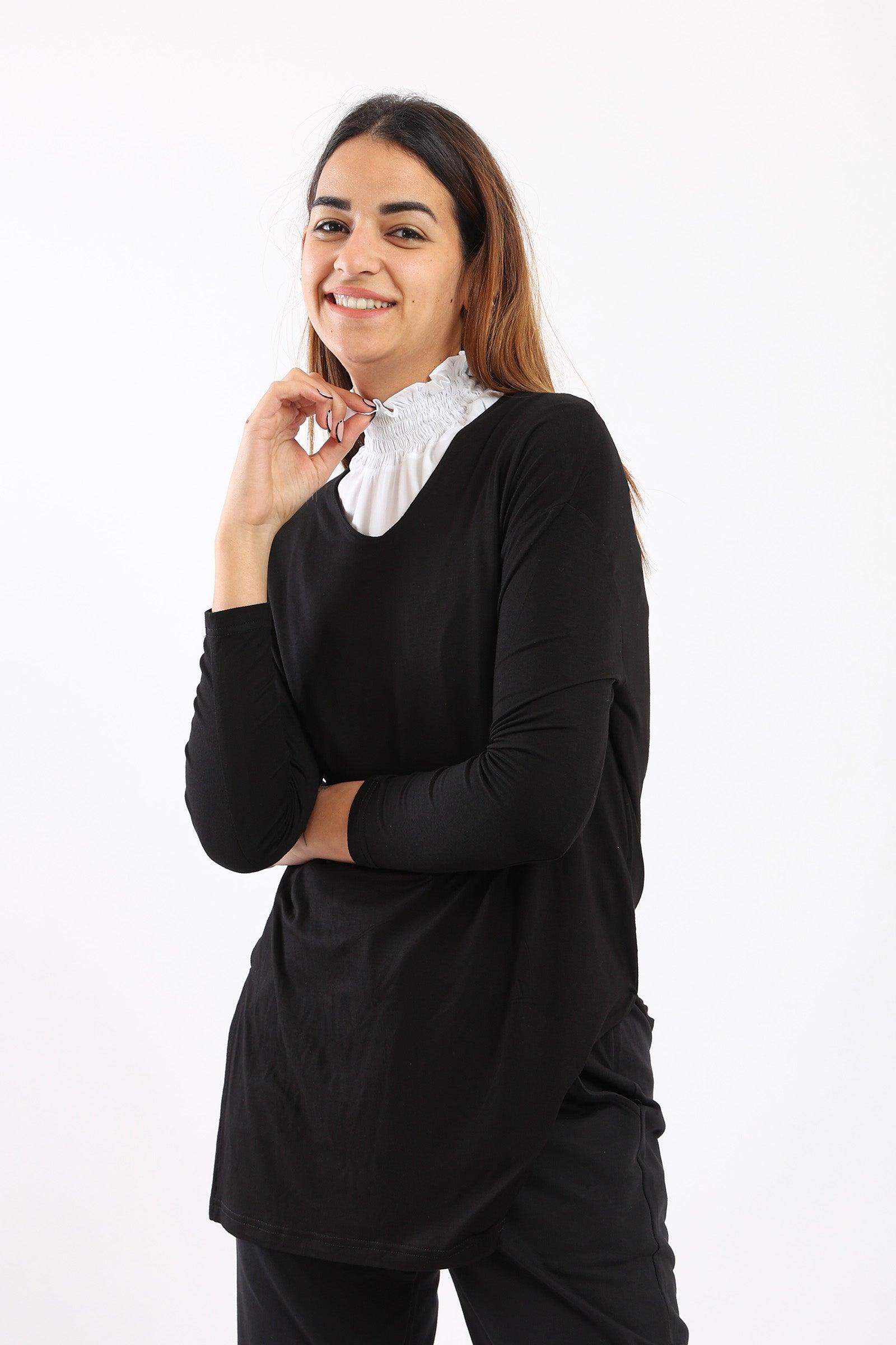 Ruffle Neck Detachable Shirt - Carina - كارينا