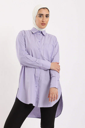 Shirt with Curved Hem - Carina - كارينا