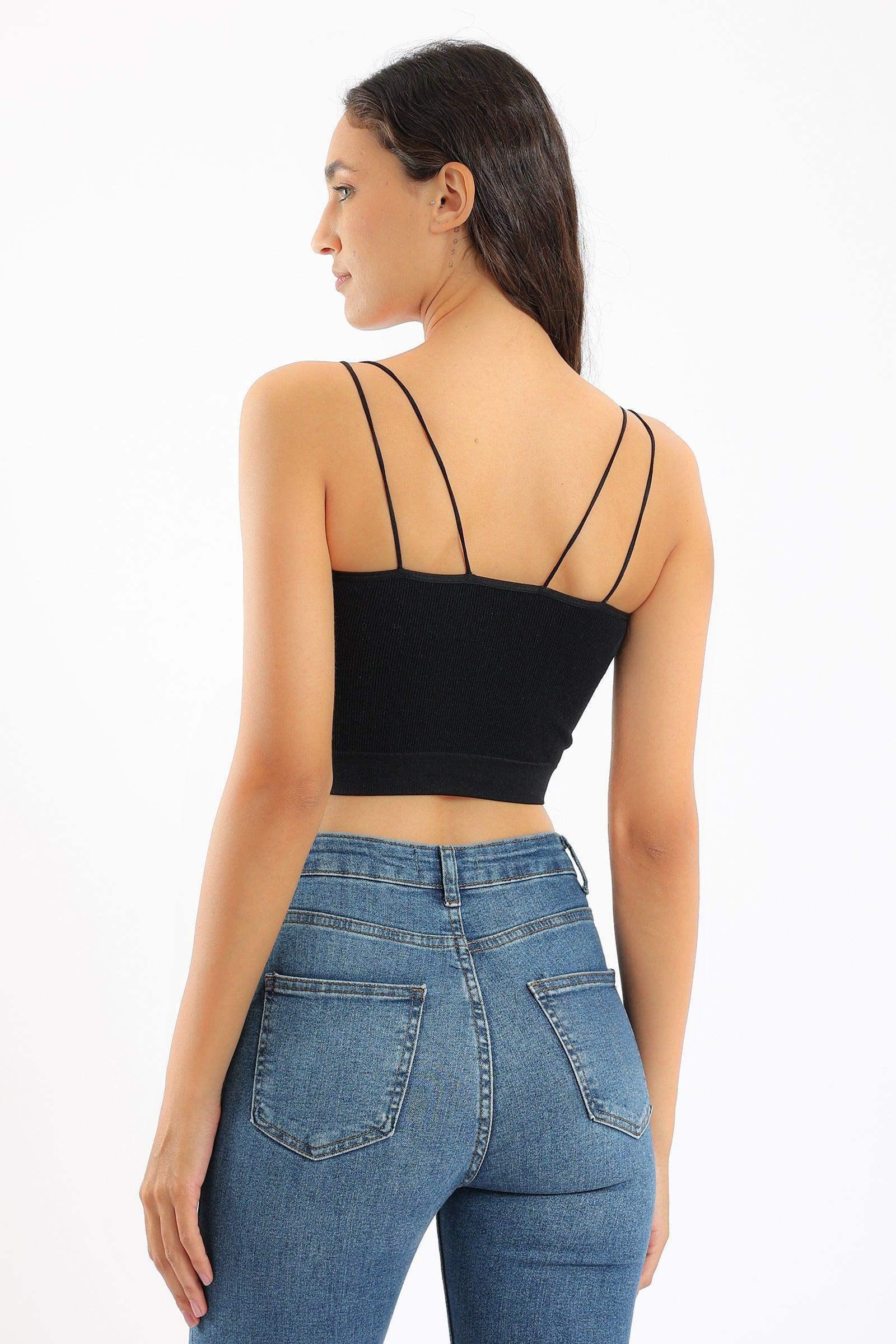 Spaghetti Straps Cropped Top - Carina - كارينا