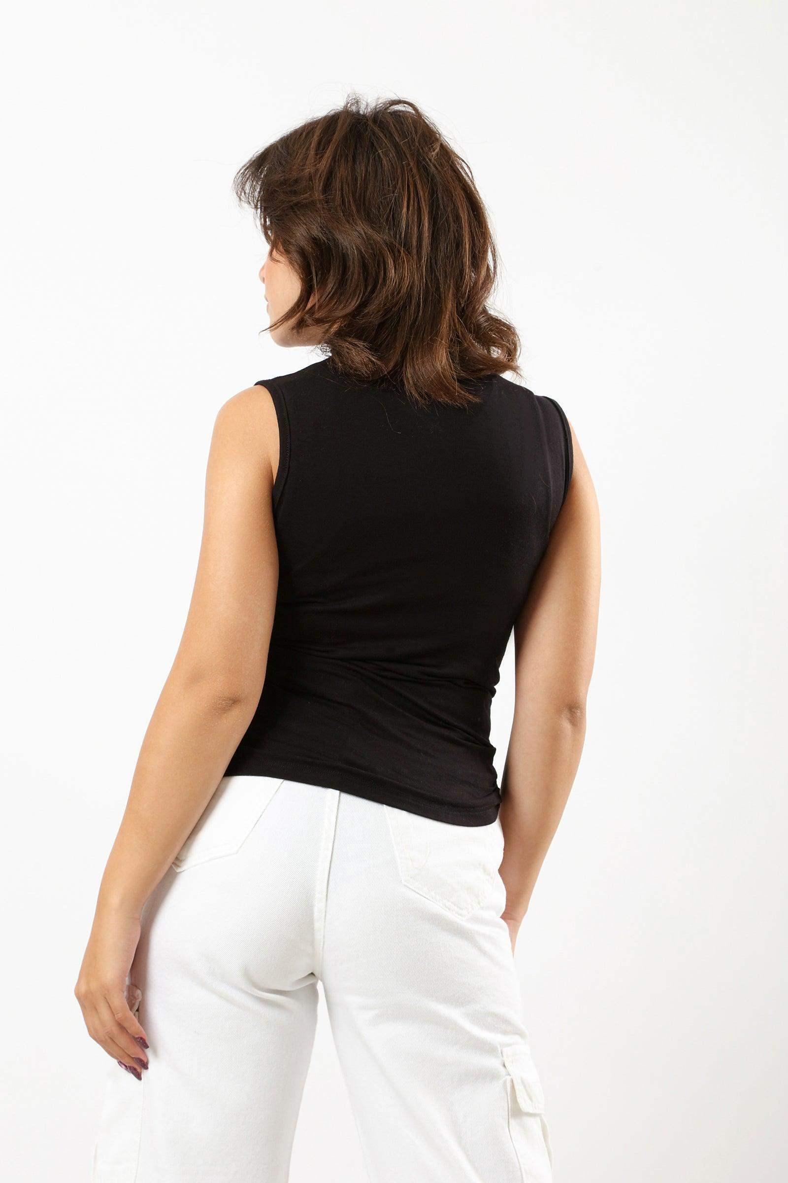 Viscose High Neck Top - Carina - كارينا