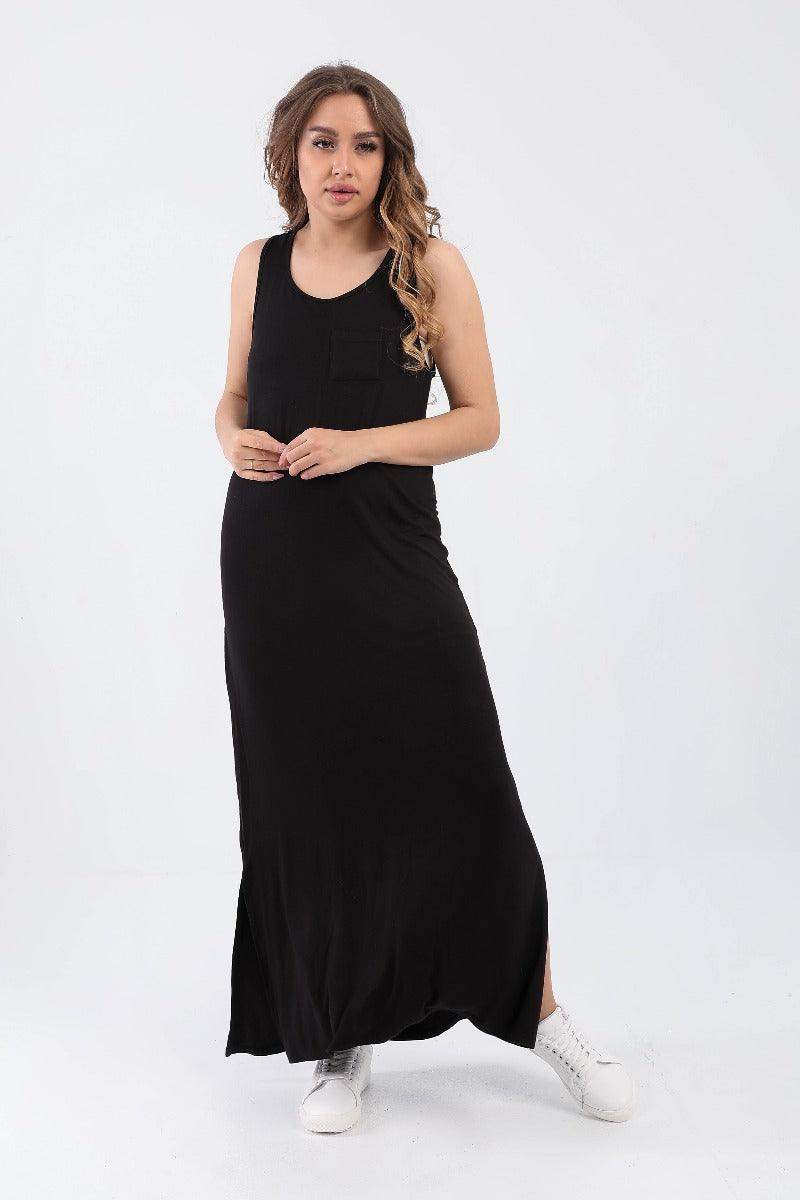 Viscose Sleeveless Maxi Dress - Carina - كارينا