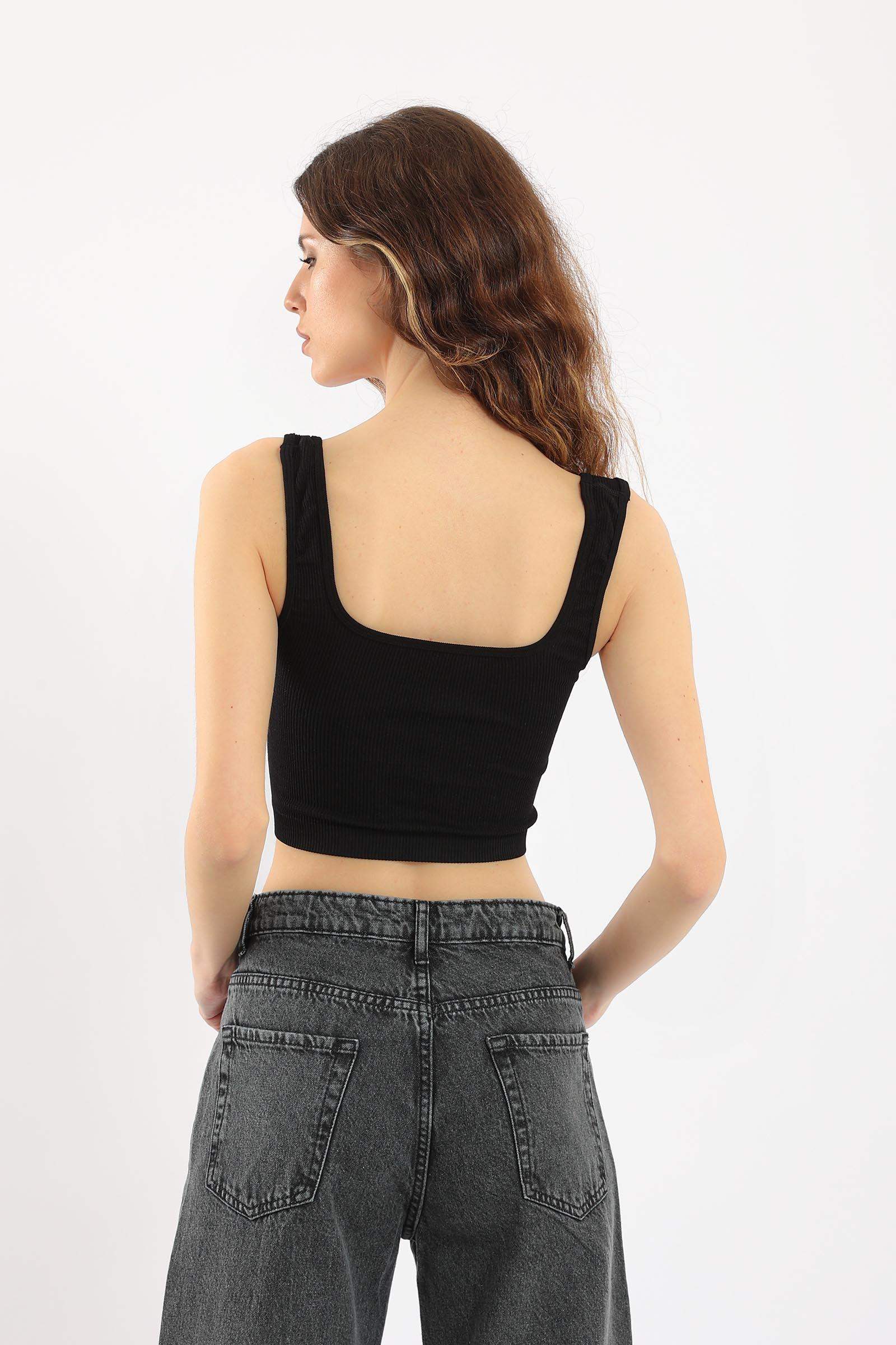 Wide Strap Crop Top - Carina - كارينا